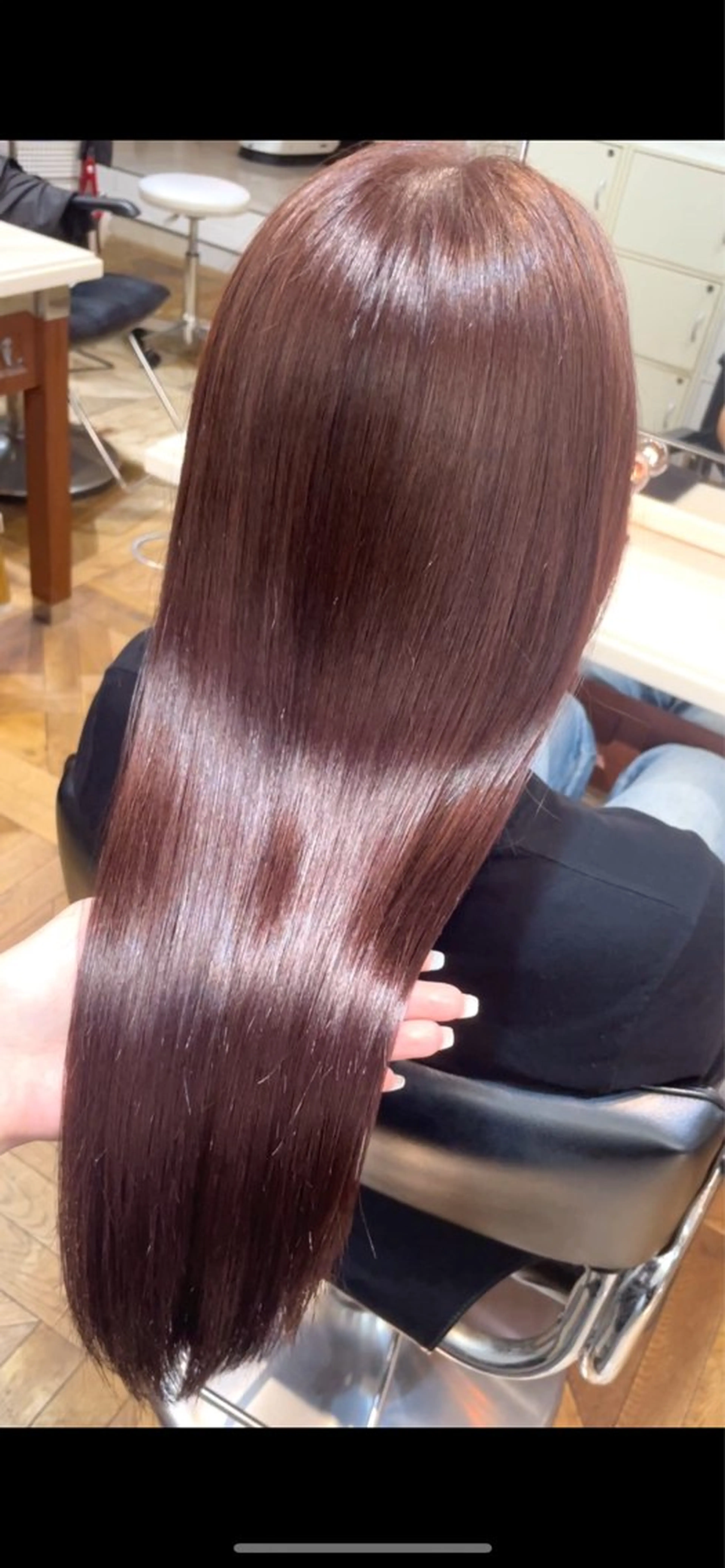 ロング カラー ブリーチ ラベンダーカラー ブリーチなしカラー ピンクカラー ピンクラベンダー カット ヘアカラー トリートメント ご新規様限定 透明感カラーKANAのヘアスタイル