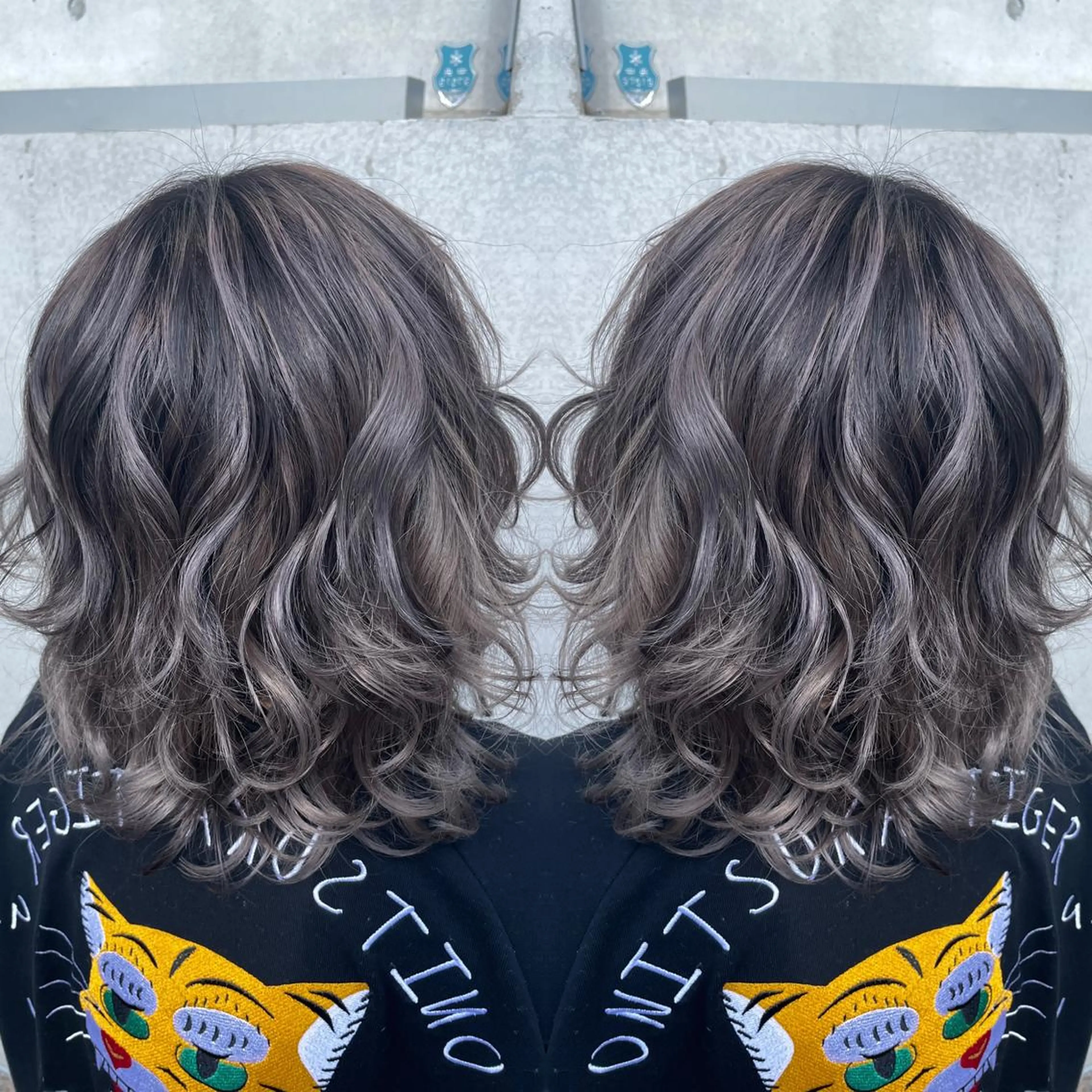 ミディアム カラー 菅 翔太のヘアスタイル