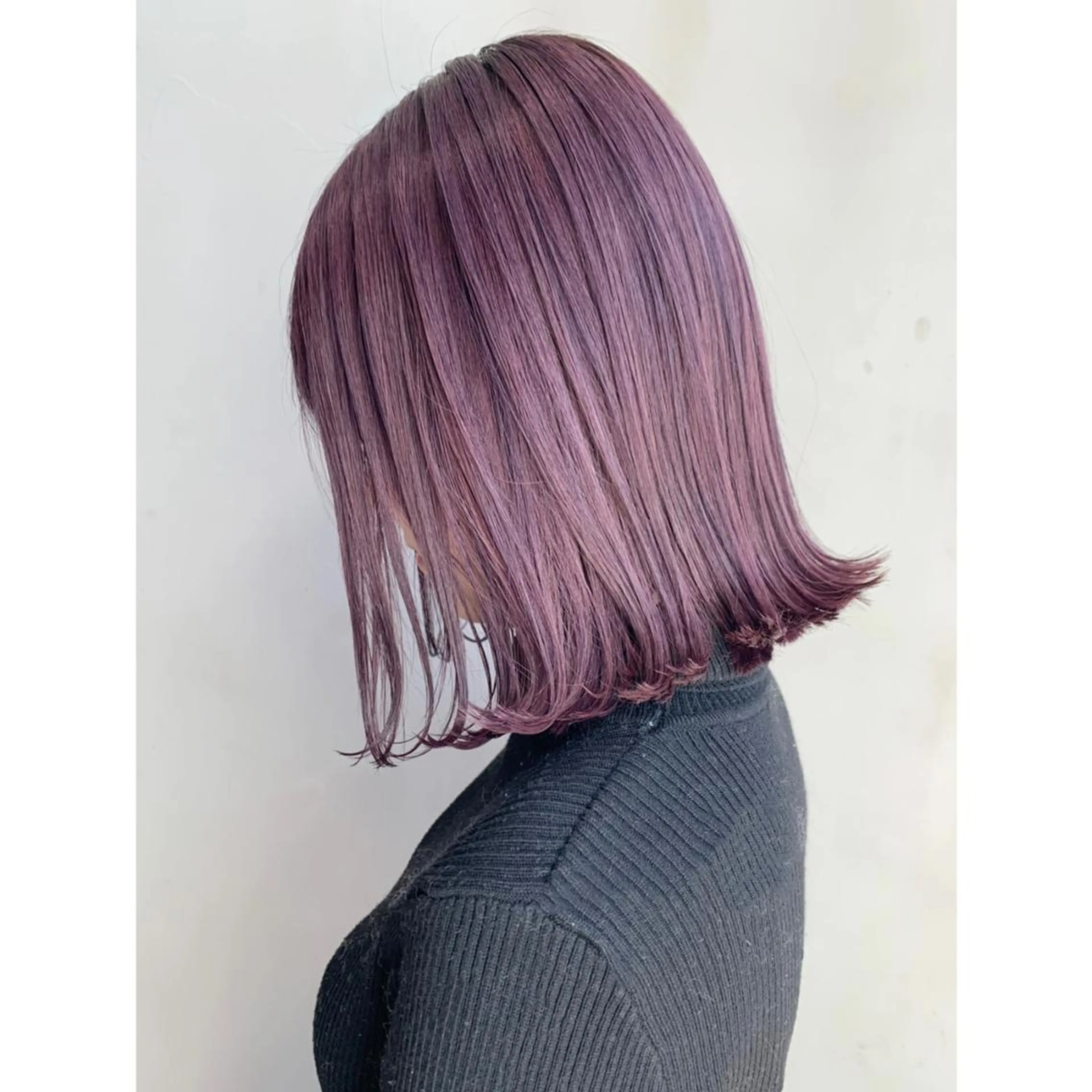 ミディアム カラー パーマ ヘアアレンジ パープルカラー カット ヘアカラー トリートメント ITbyALBUM 松戸のヘアスタイル