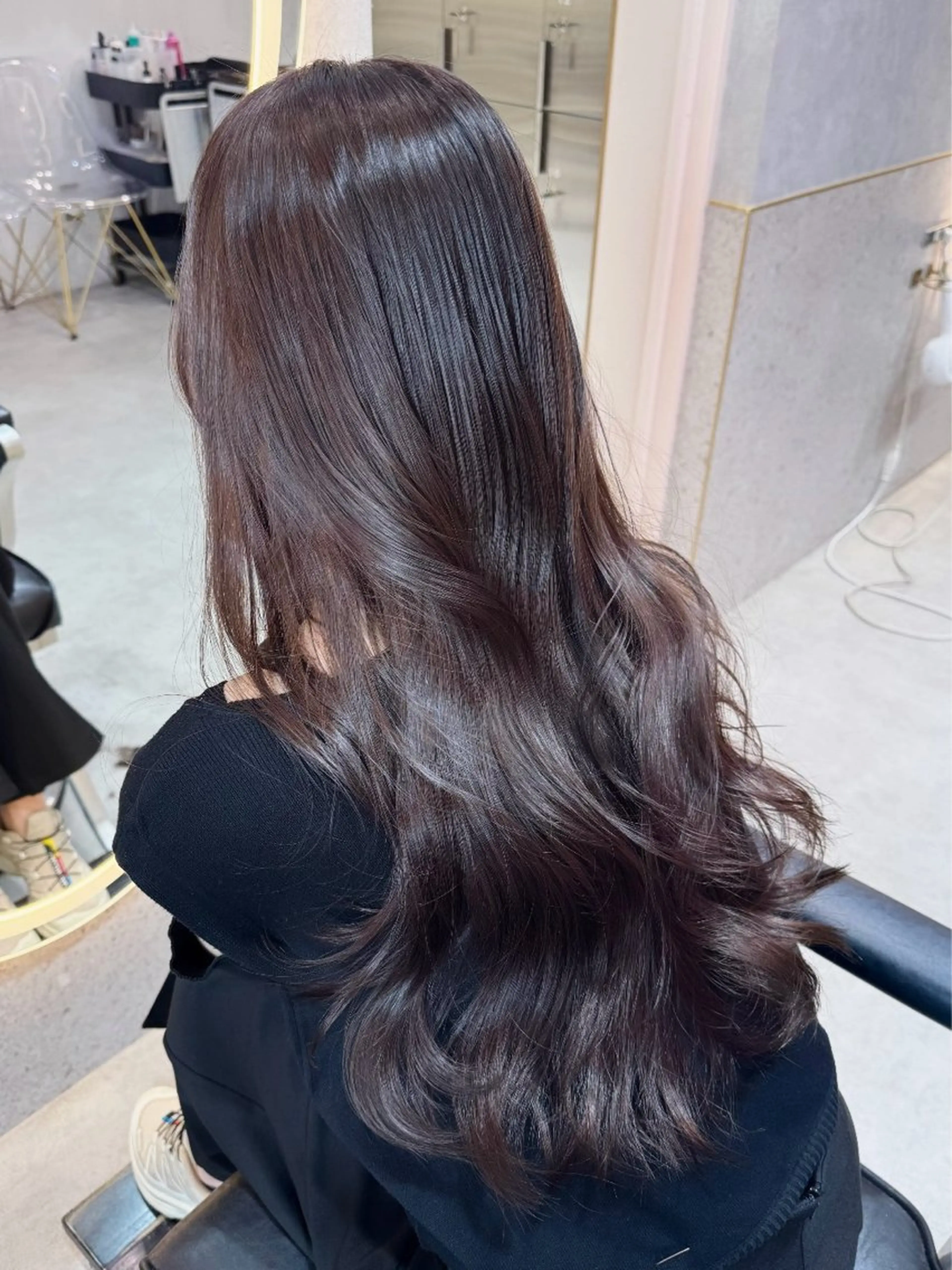 ロング カラー カット ヘアカラー トリートメント Loom by Sea 新宿所属・Kaede/ブリーチ なし/レイヤー🤍のヘアスタイル