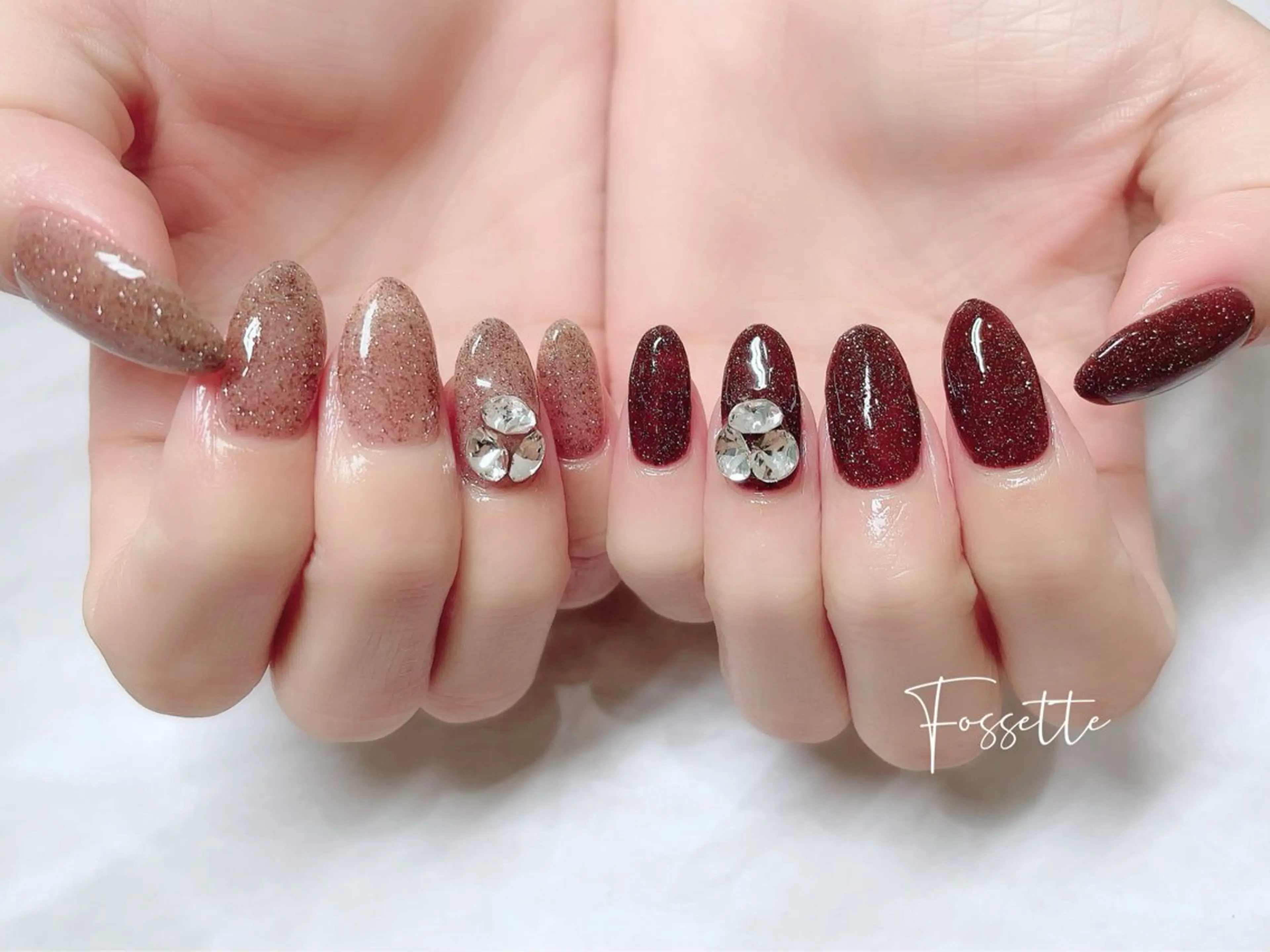 ネイル フラッシュネイル キラキラネイル ラメ(グリッター) ワンカラーネイル nailsalon Fossetteのネイルデザイン