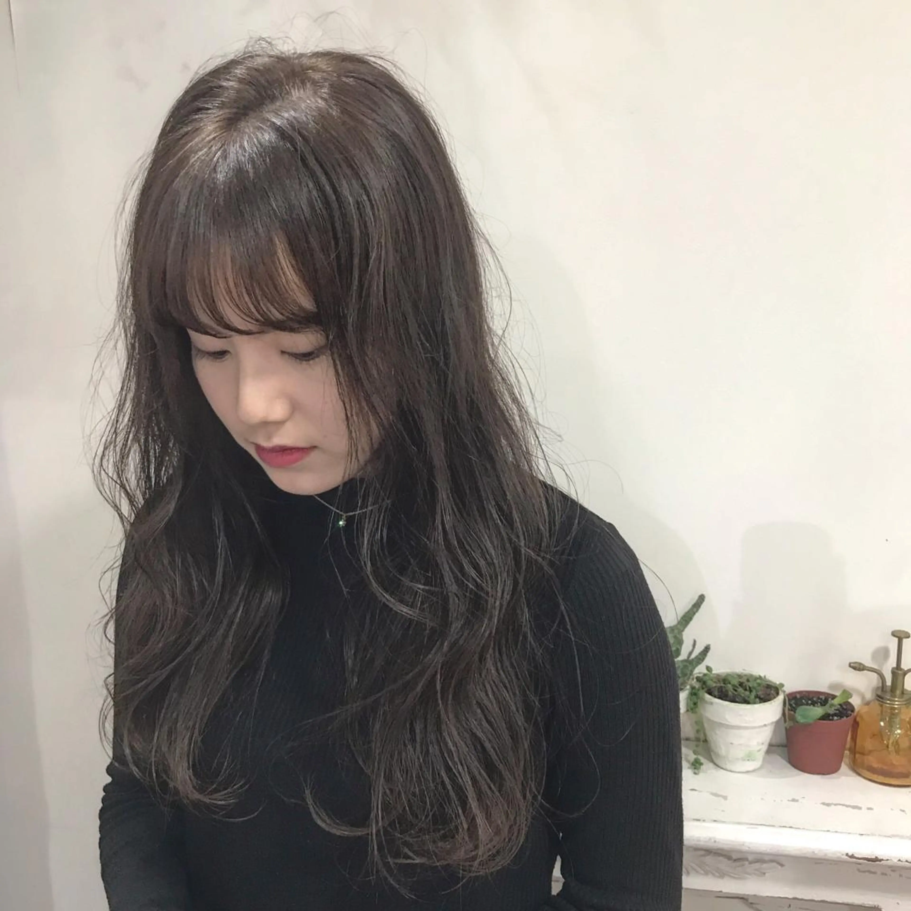 ロング ヘアカラー トリートメント レイヤー/顔周り /AKARIのヘアスタイル