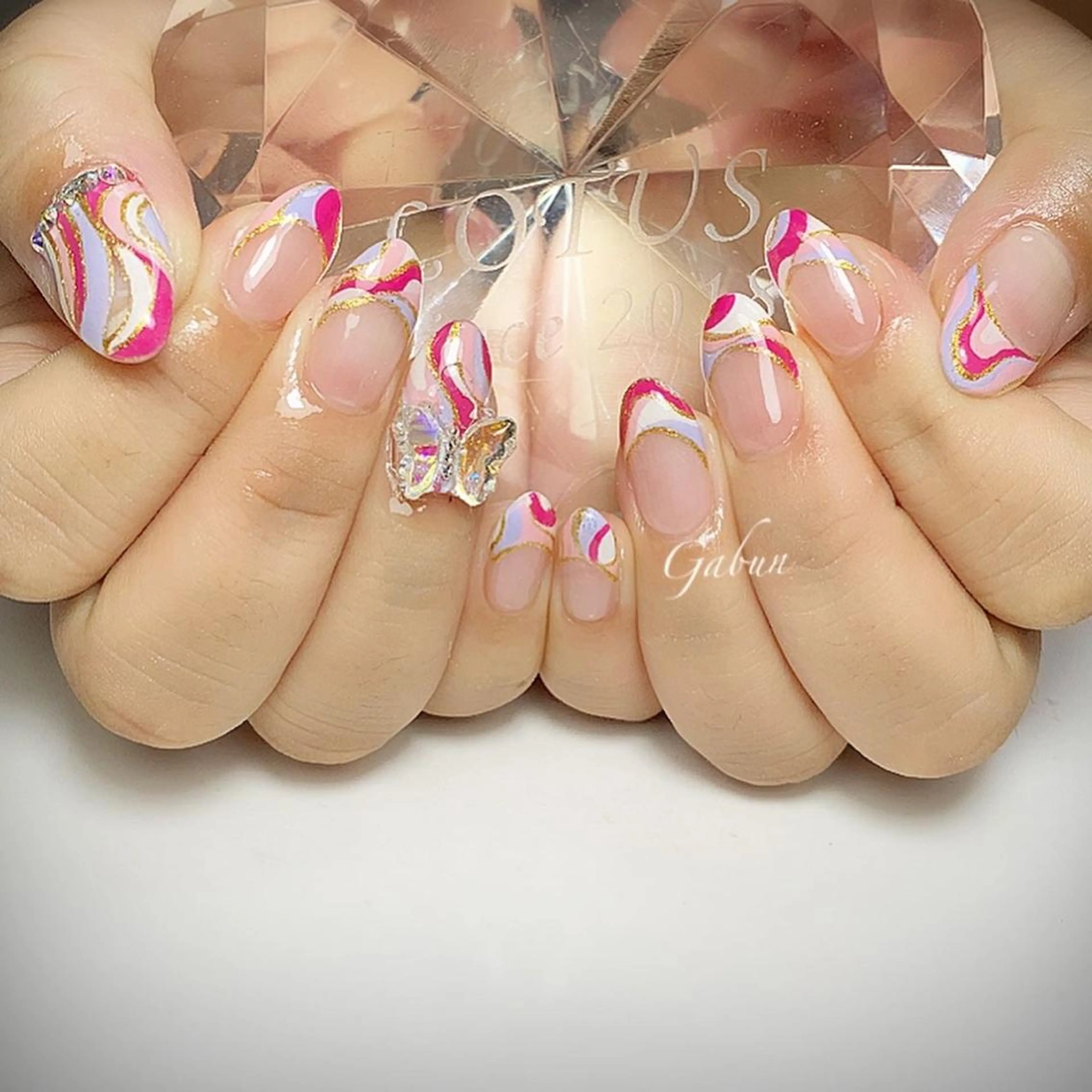 ロング LOTUS ネイルサロンのネイルデザイン