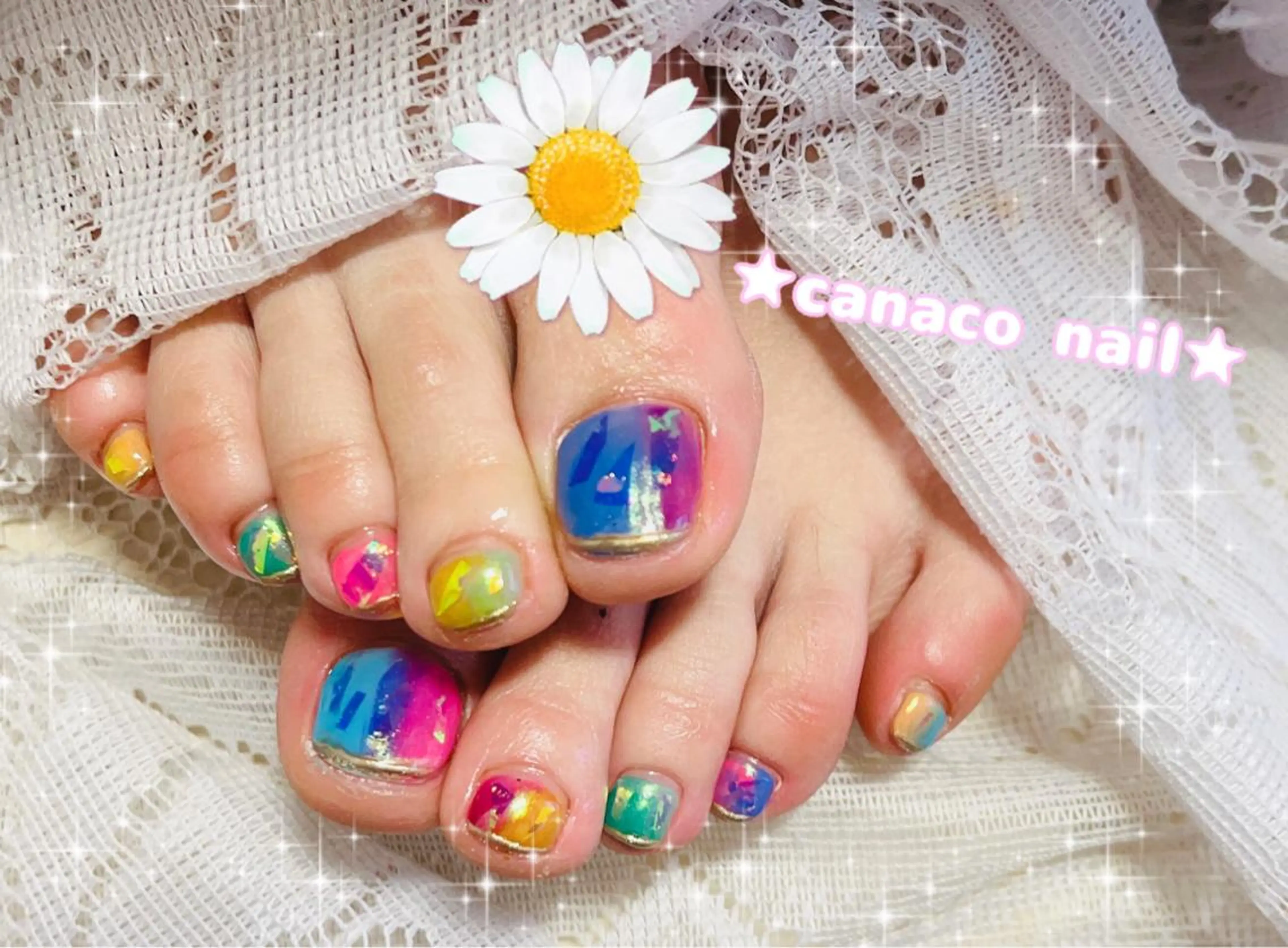 ネイル アートネイル フットネイル ジェルネイル パラジェル ストーンネイル ベテランネイル cnc  nailのネイルデザイン