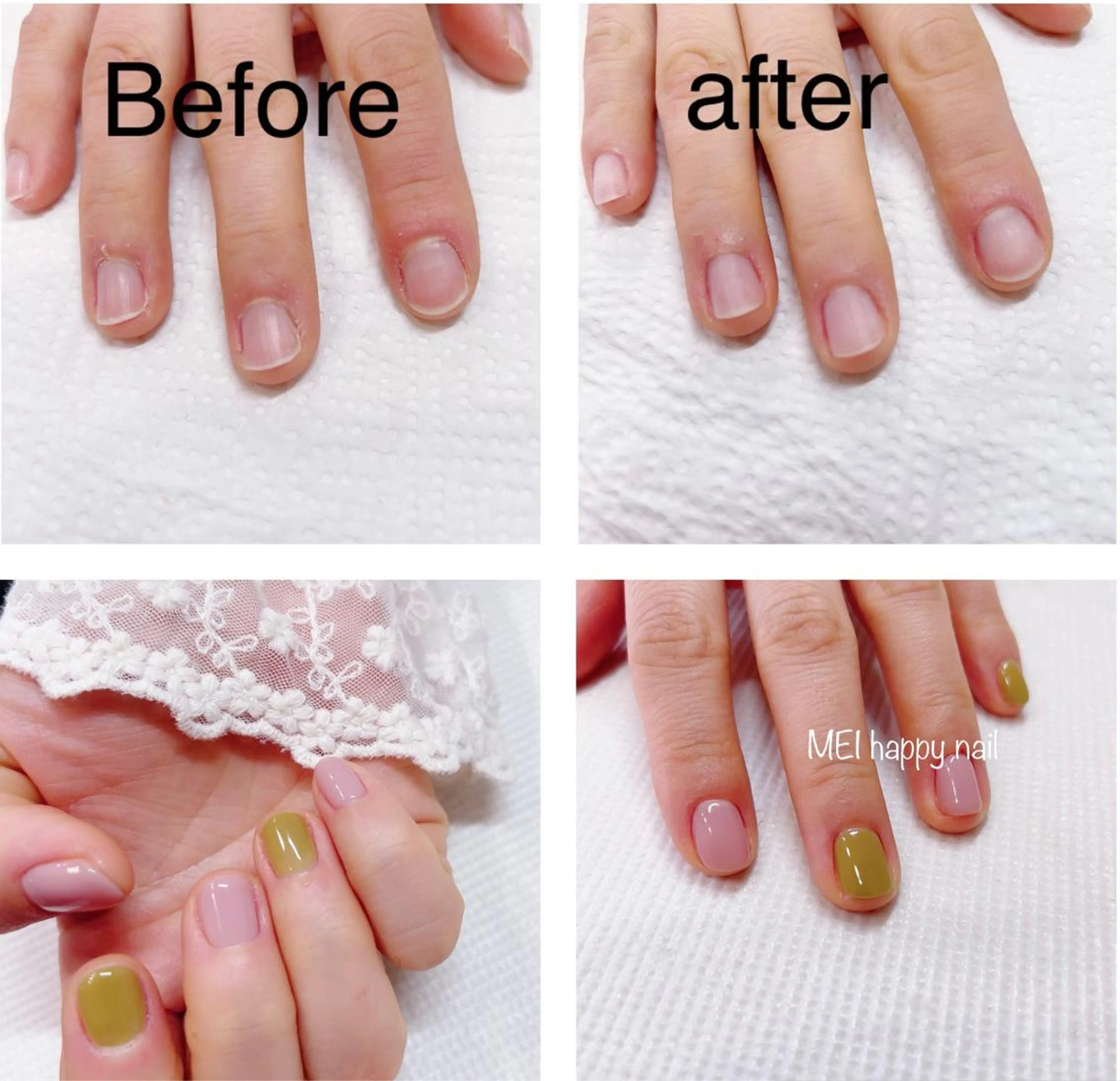 ネイル 北浦和 自爪育成ケアのネイルデザイン