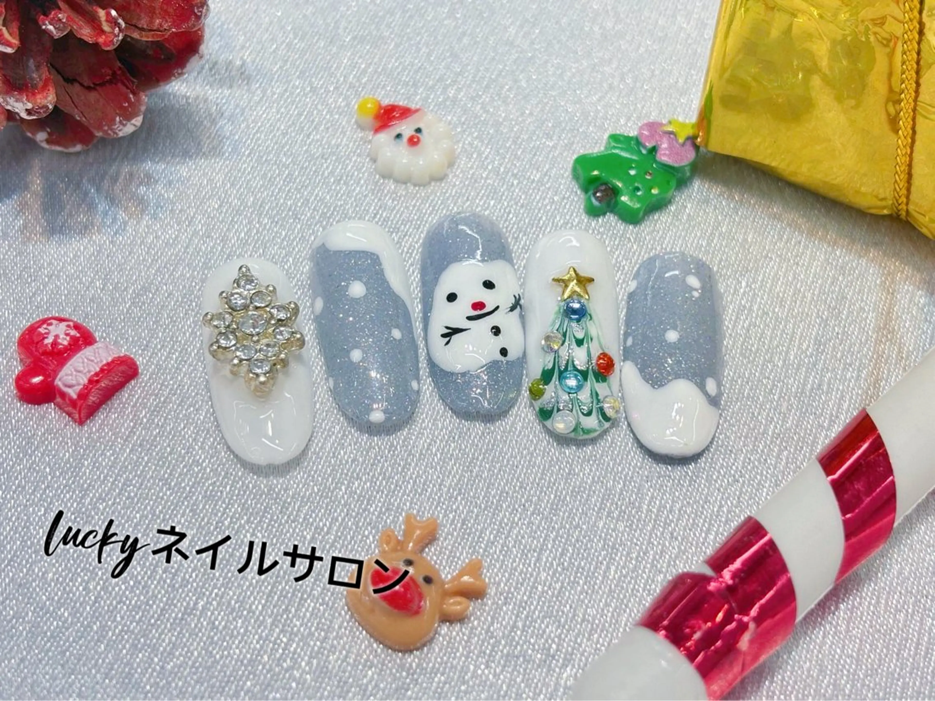 ネイル アートネイル チークネイル 長さ出し フットネイル ジェルネイル ラッキーネイルサロン 西川口東口店のネイルデザイン