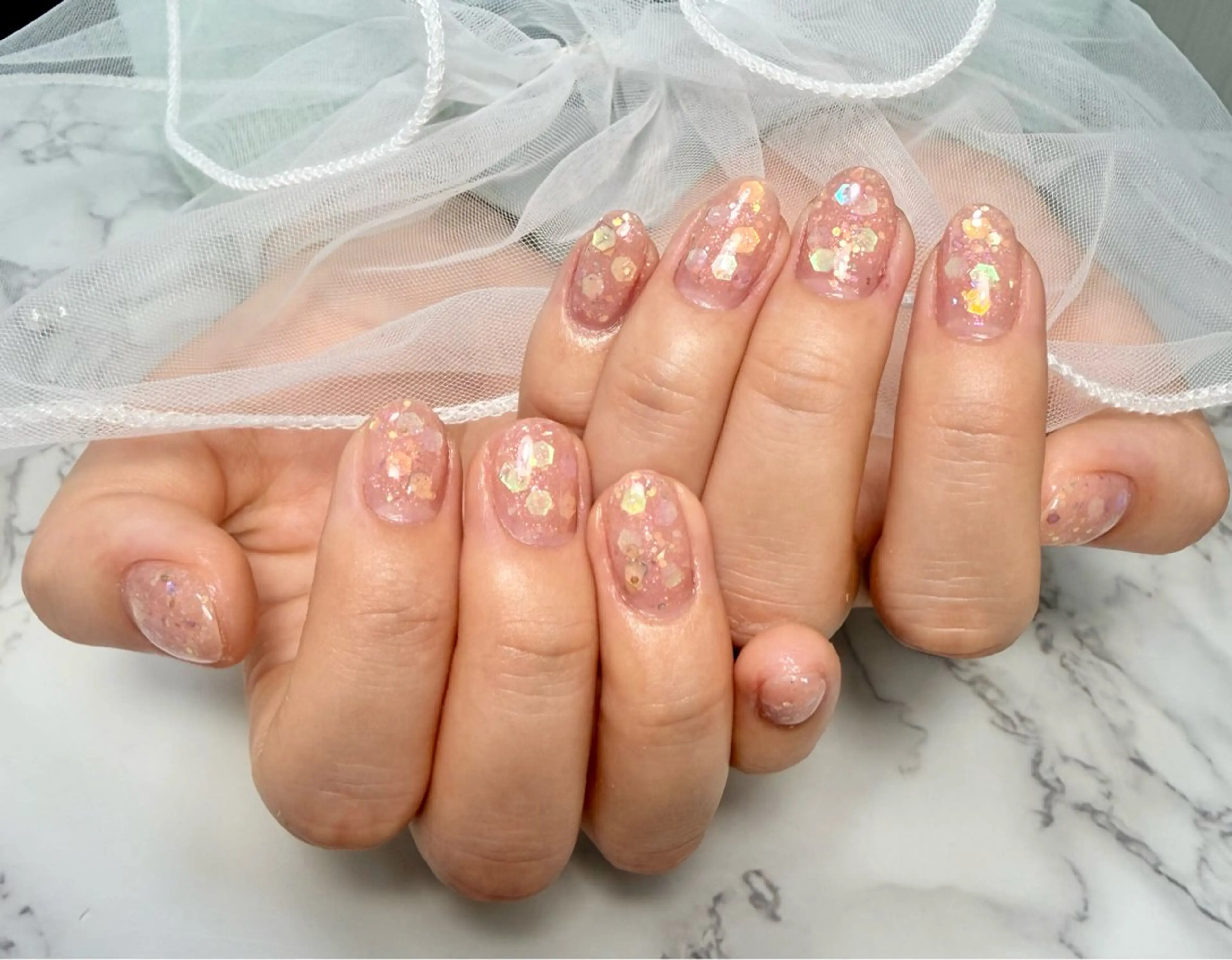 ネイル アートネイル チークネイル フラッシュネイル フラッシュマグ フレンチネイル Mai’s nailのネイルデザイン
