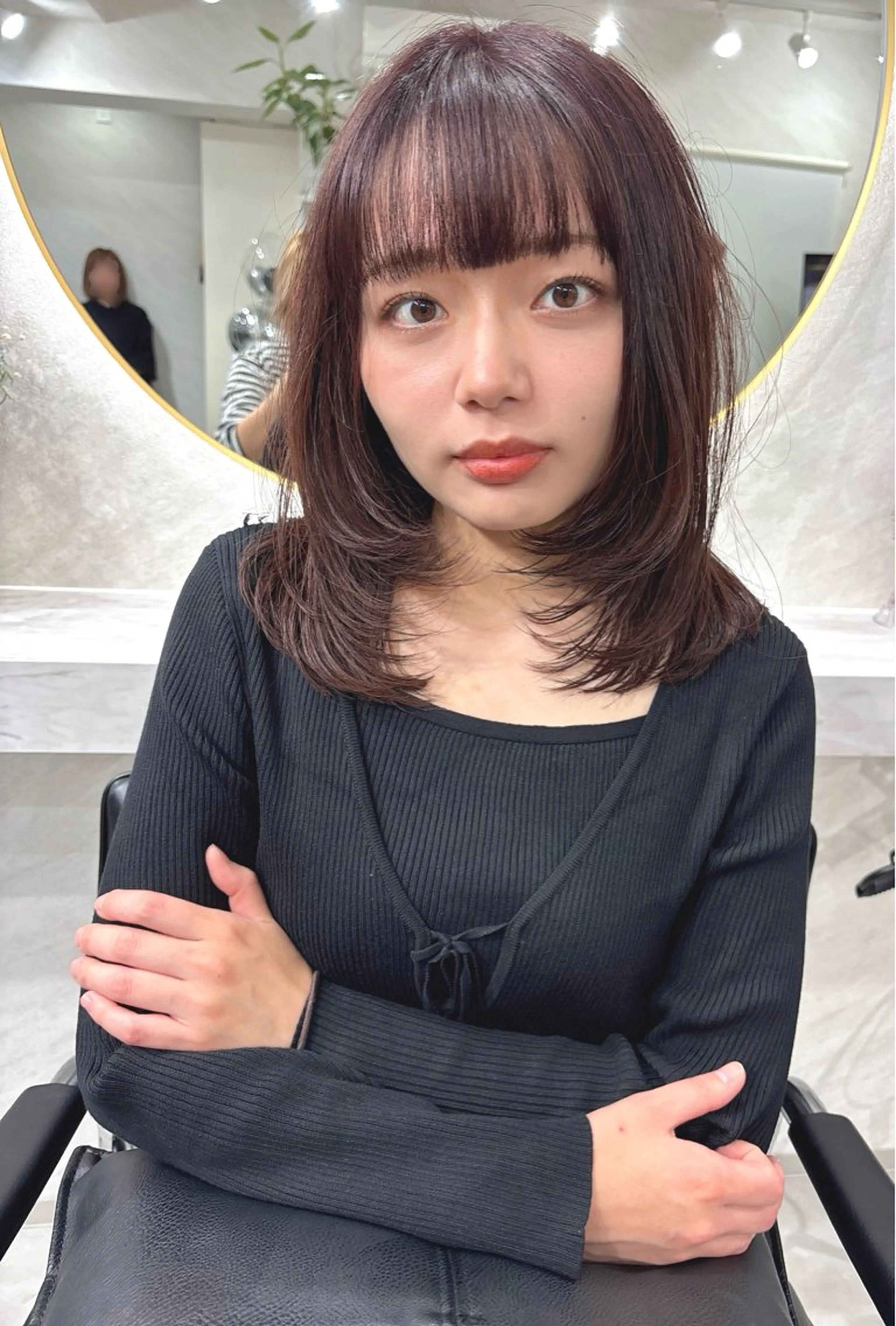 ミディアム カット ヘアカラー 🌸インナーカラー 🌸藤井春華のヘアスタイル