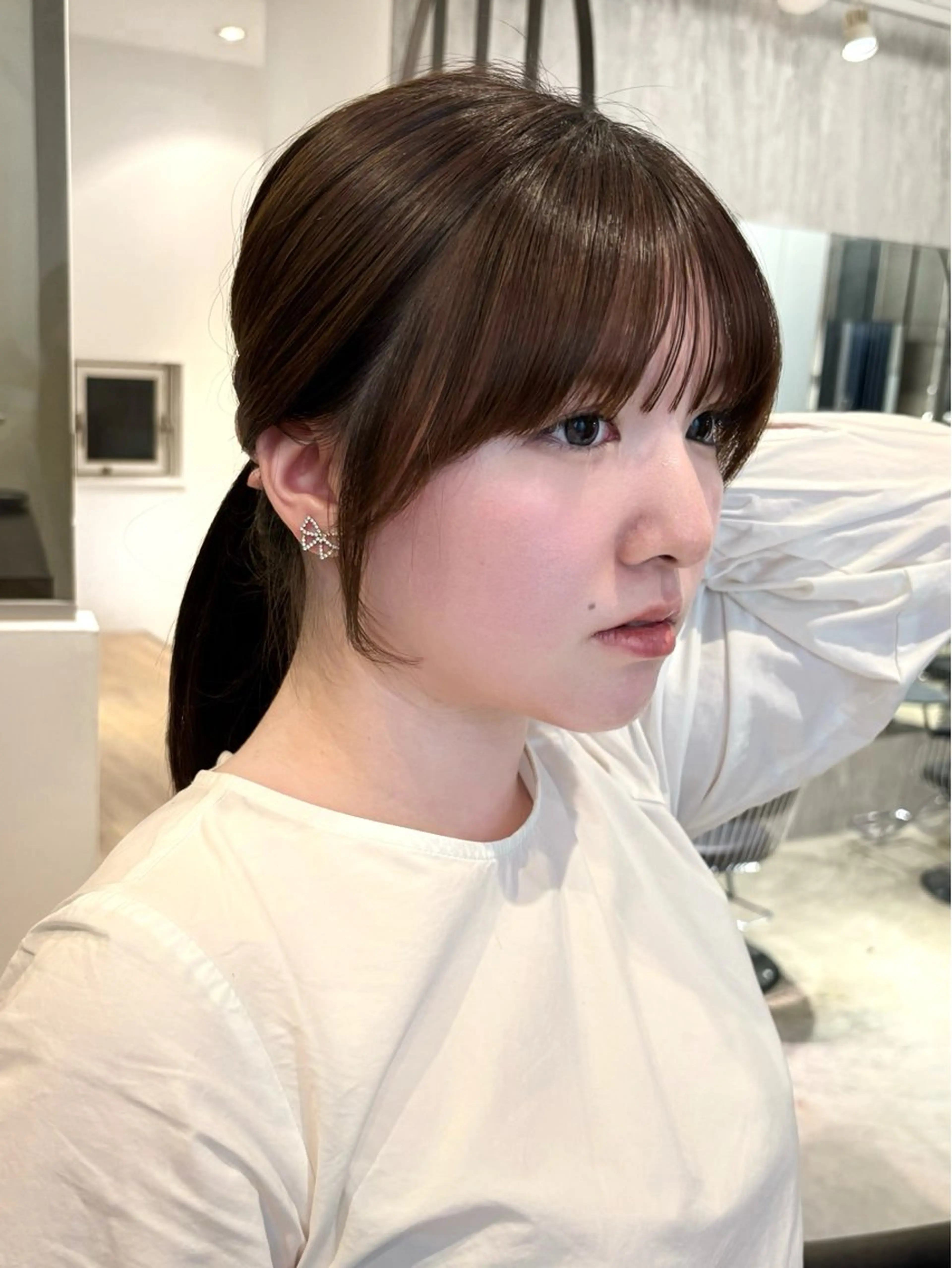 セミロング カット 西田 美侑 /カットモデルのヘアスタイル
