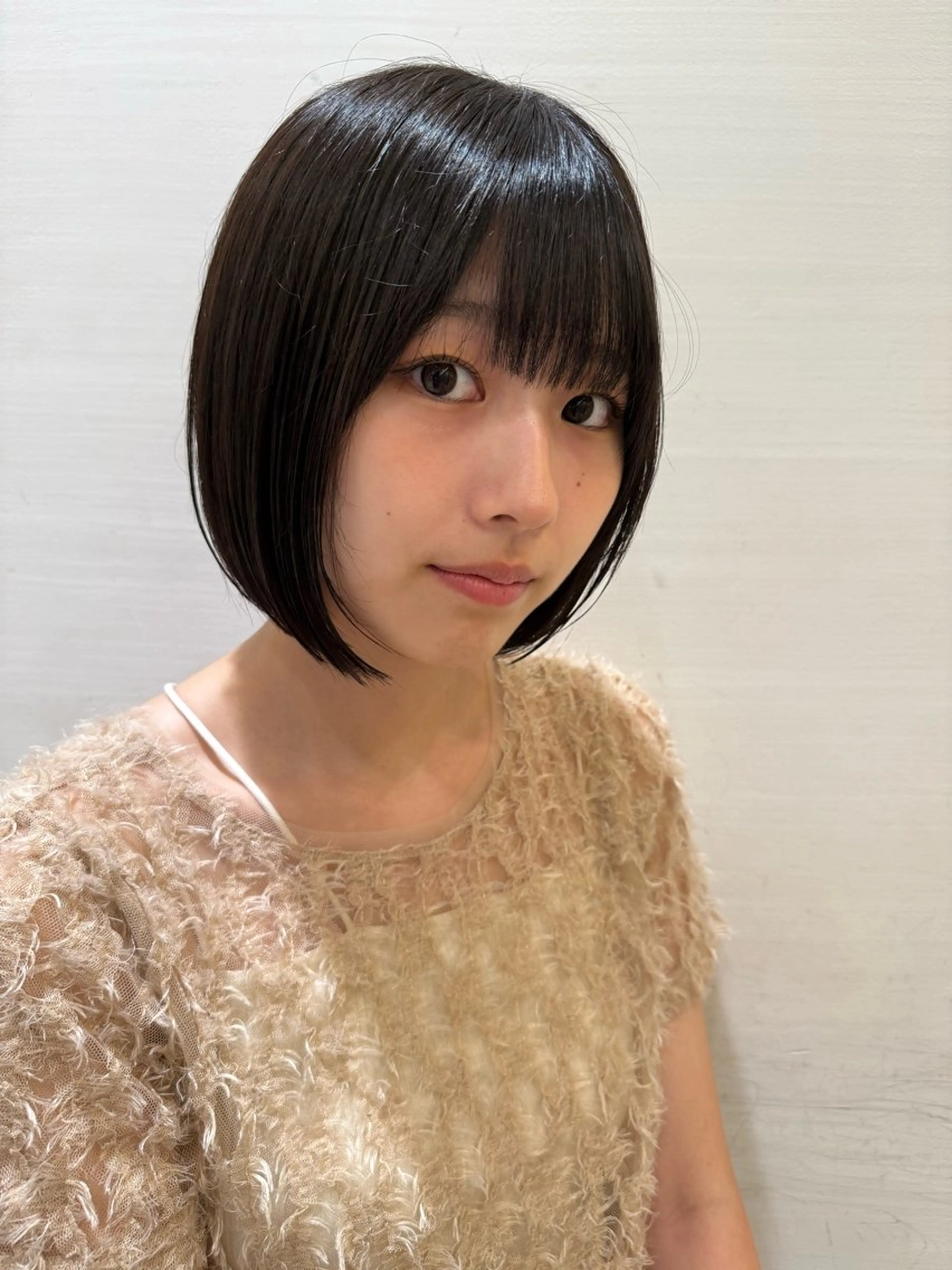 ショート 切りっぱなしボブ ボブ 縮毛矯正 松下仁美 /切りっぱなしボブのヘアスタイル