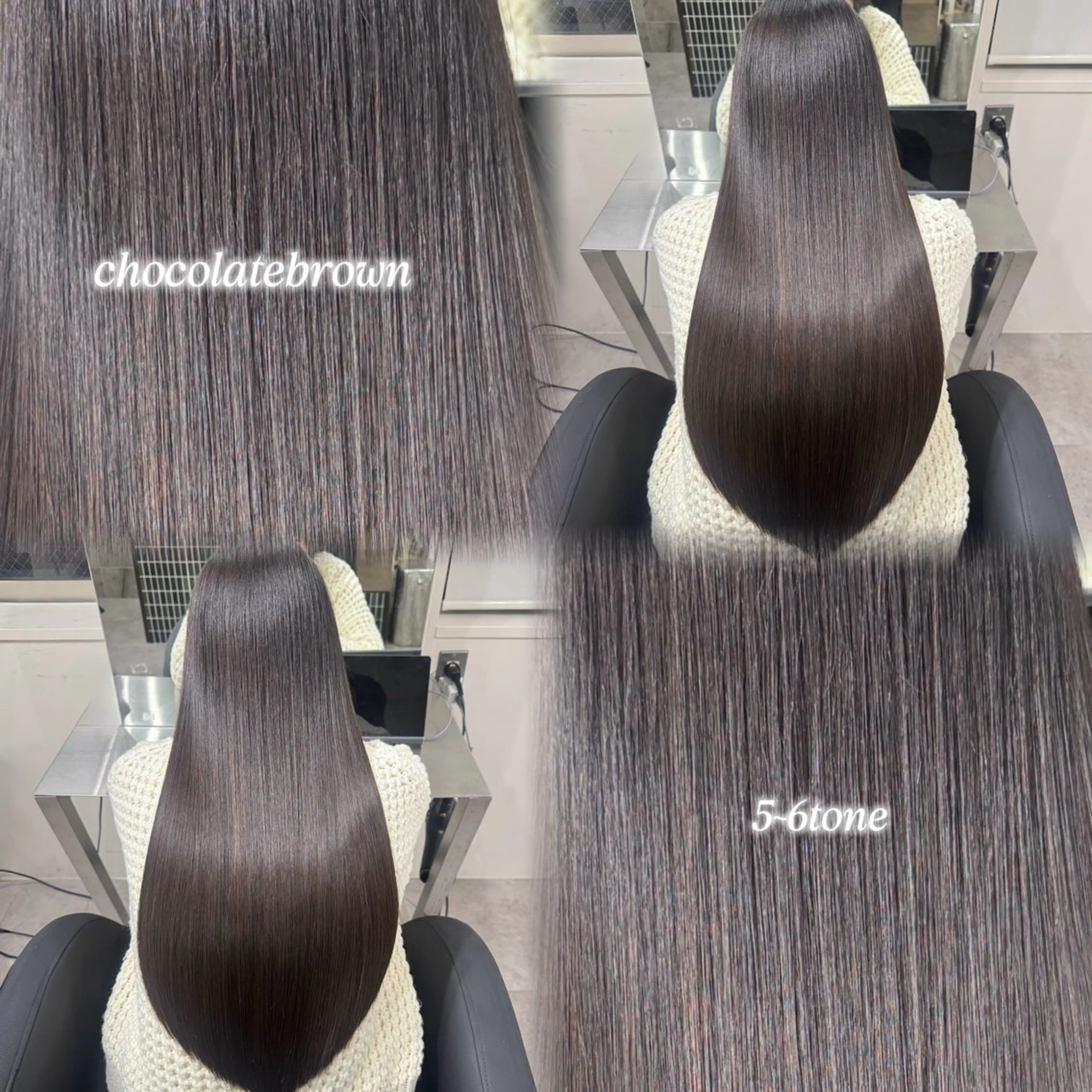 ロング ヘアカラー トリートメント 🤍韓国カラー/ 艶カラー/マホのヘアスタイル