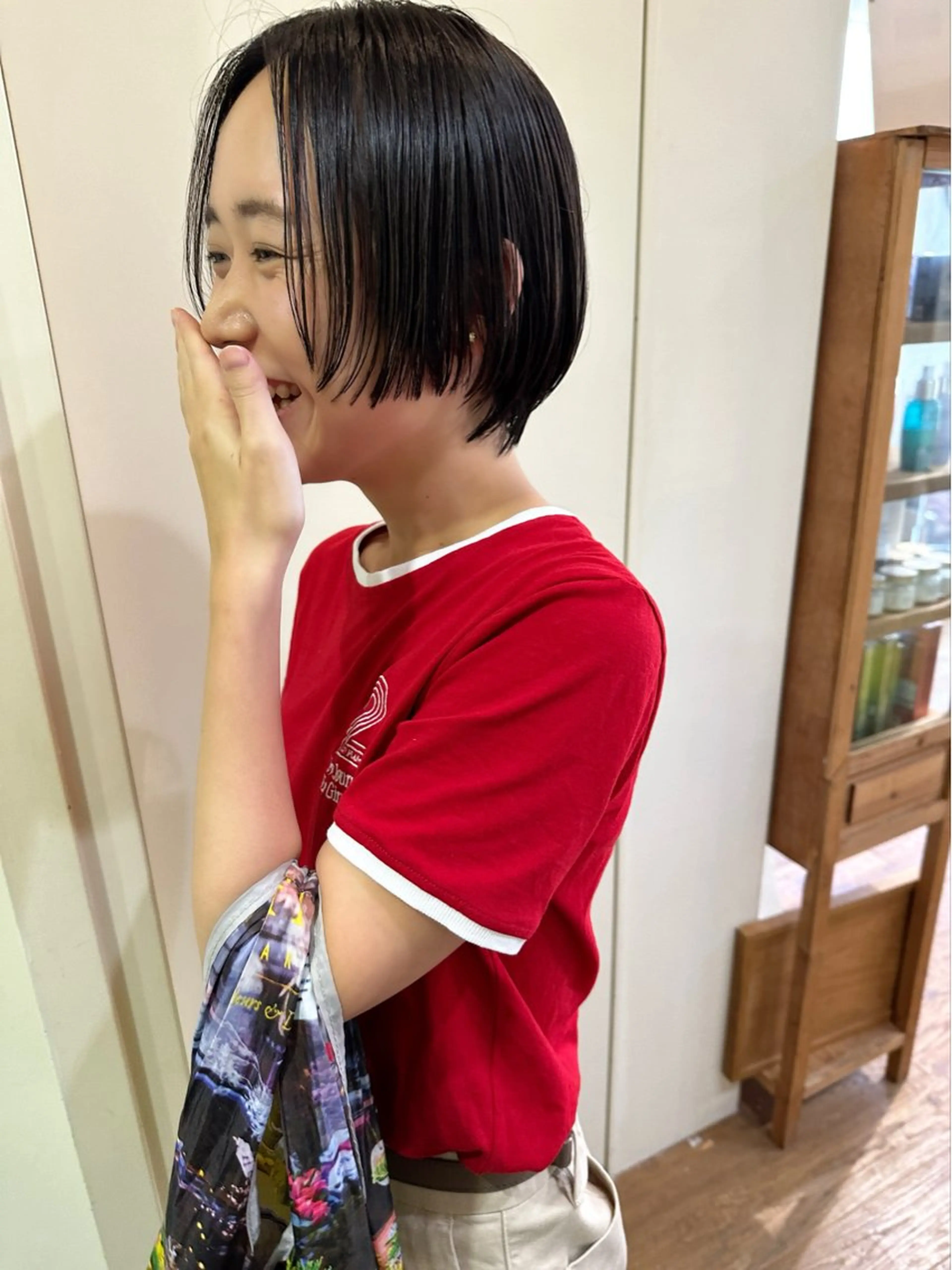 ショート ショート ボブ 梅田 木戸健人のヘアスタイル