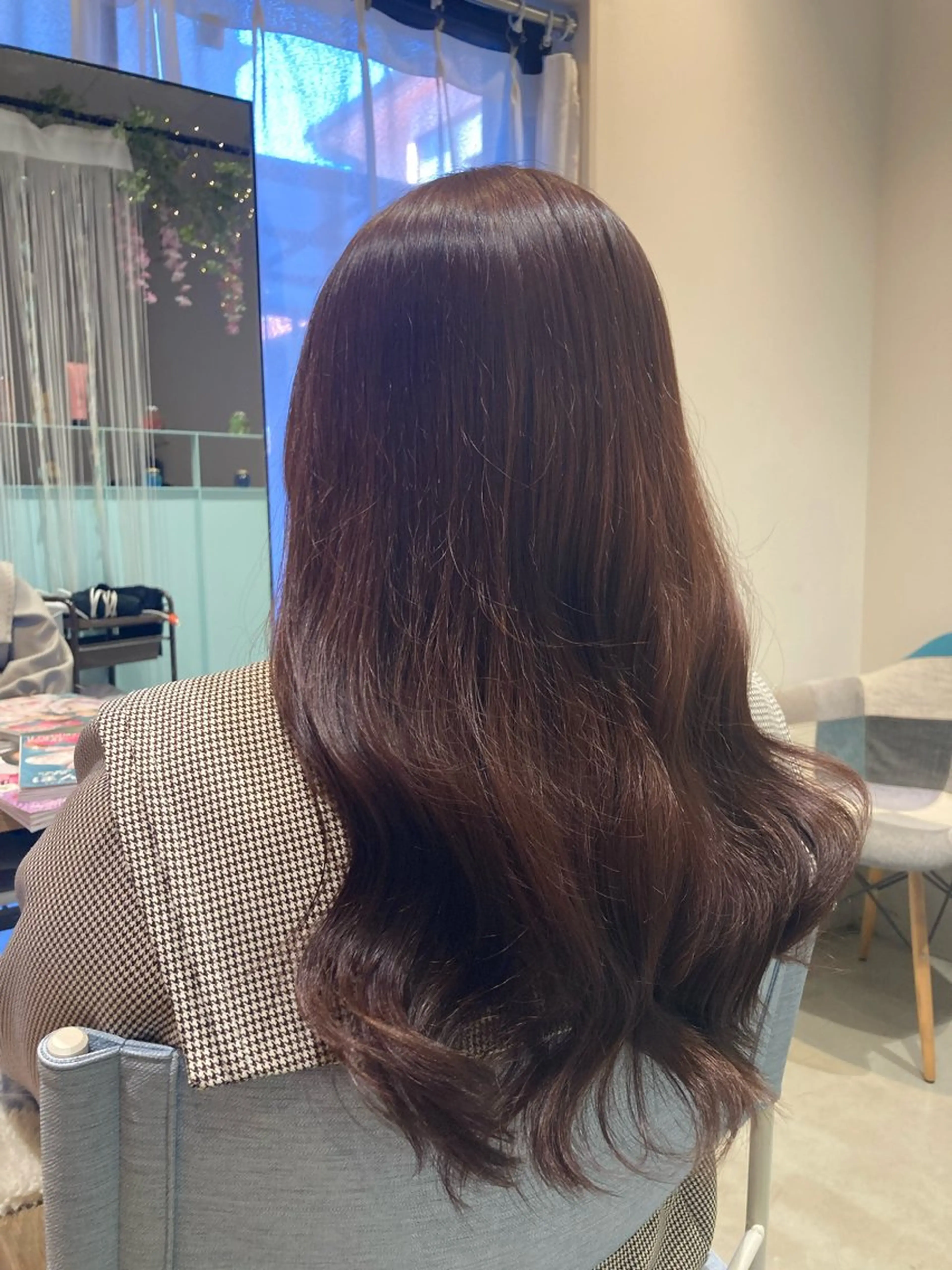 カラー ピンクカラー ヘアカラー 折本 沙織のヘアスタイル