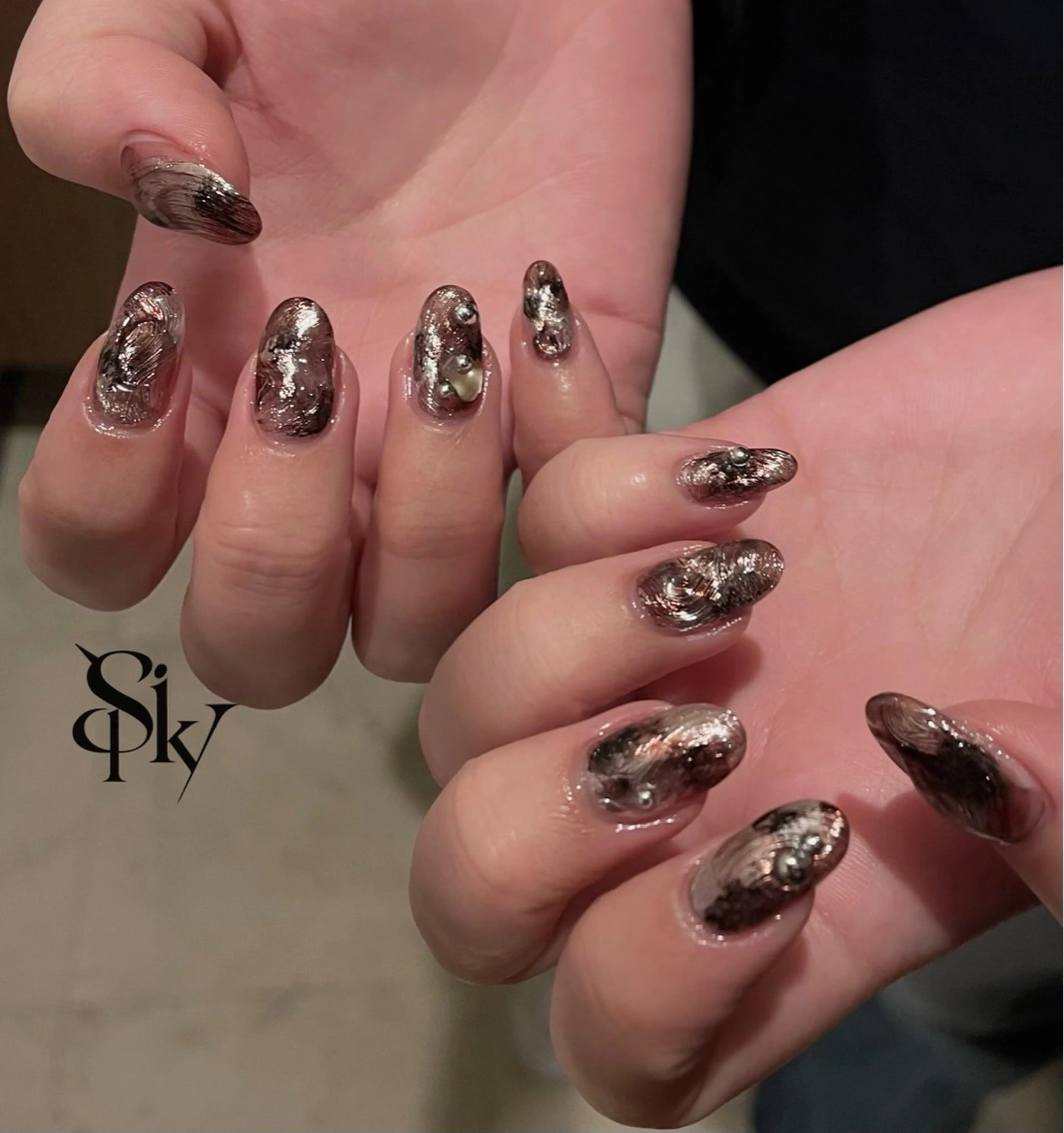 ネイル ハンドネイル Spiky とうげ ふうかのネイルデザイン