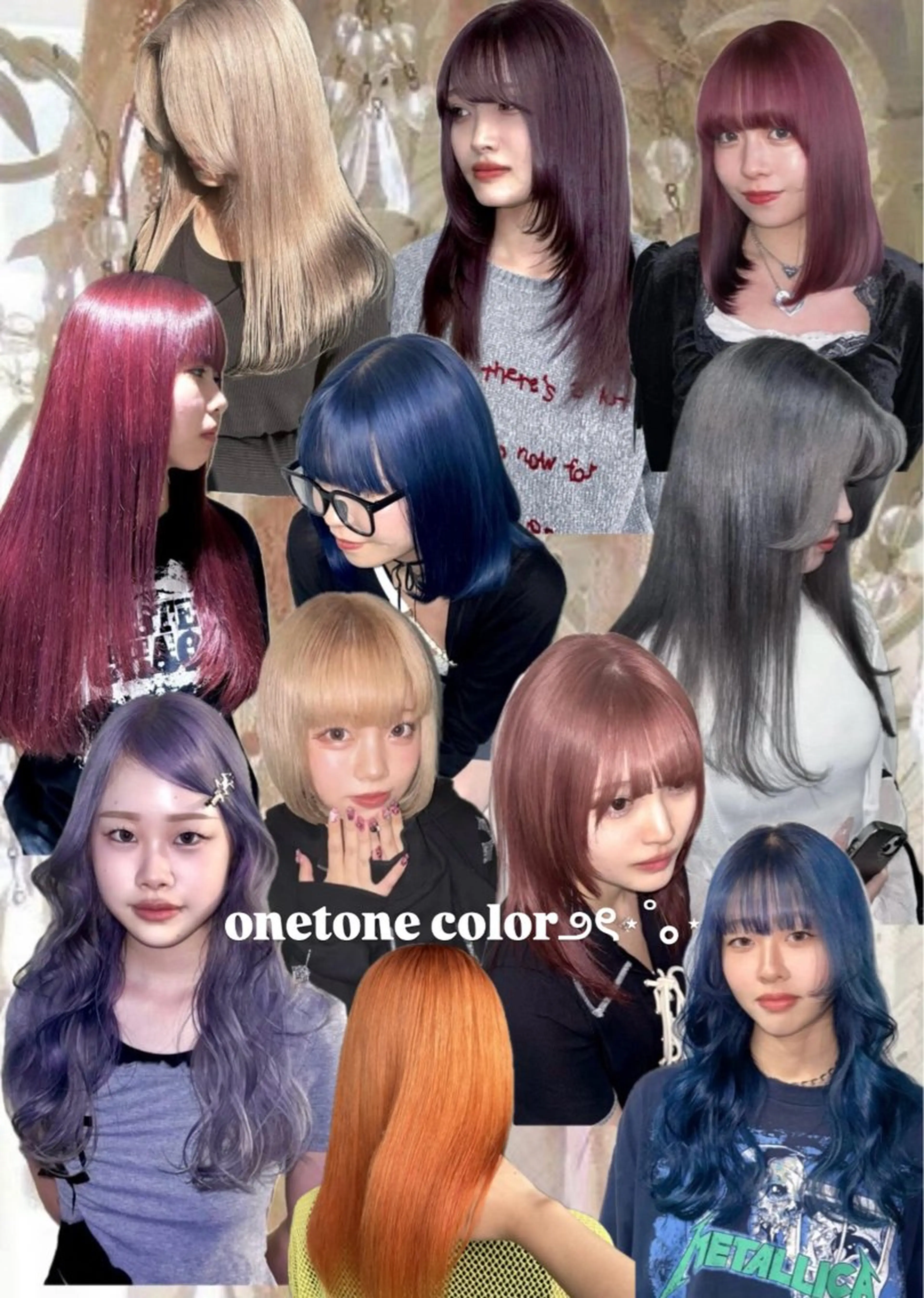 ミディアム 💫miyu💫デザ インカラー/アレンジのヘアスタイル