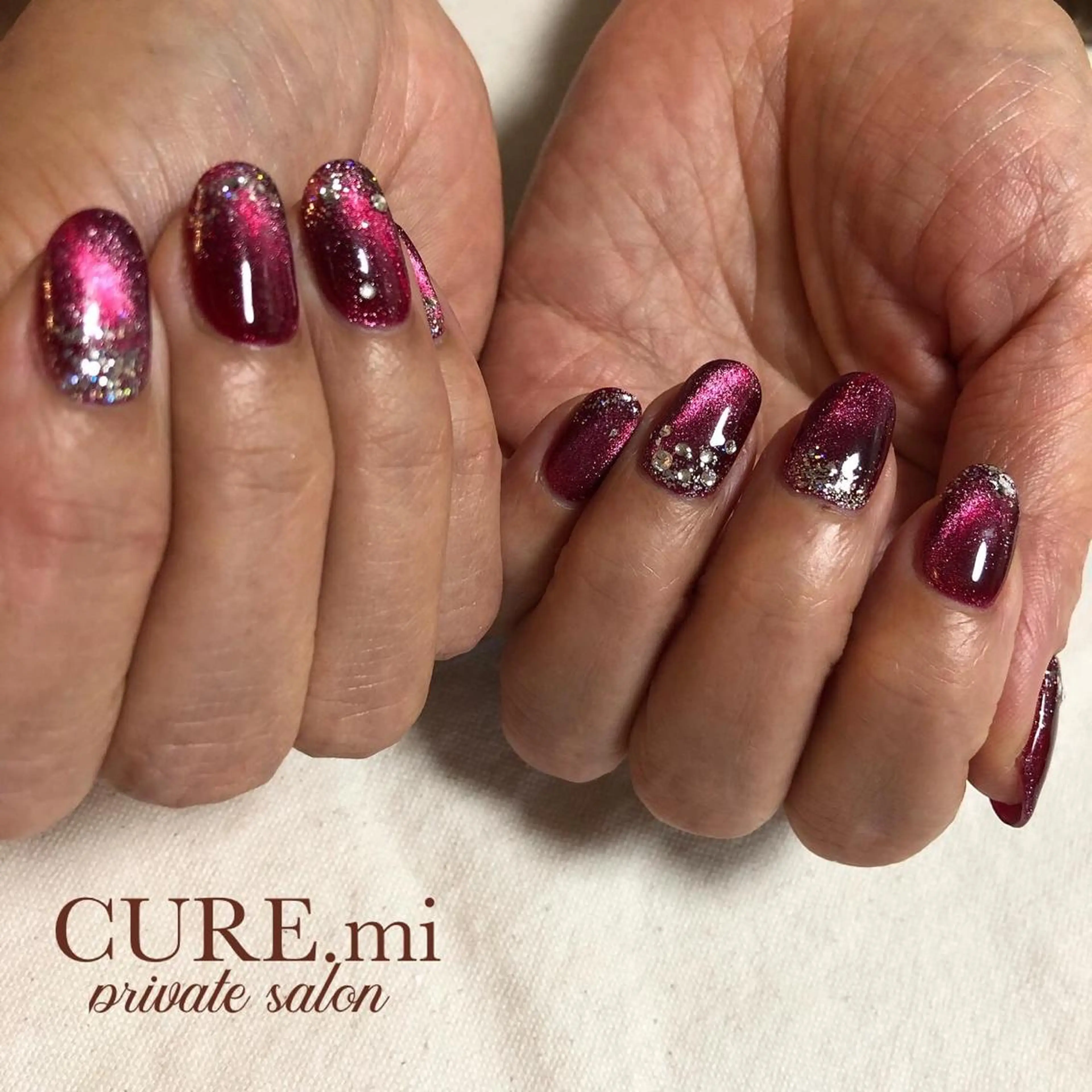 ネイル ボルドー マグネットネイル ハンドネイル ハンドケア 伊藤 美香のその他イメージ