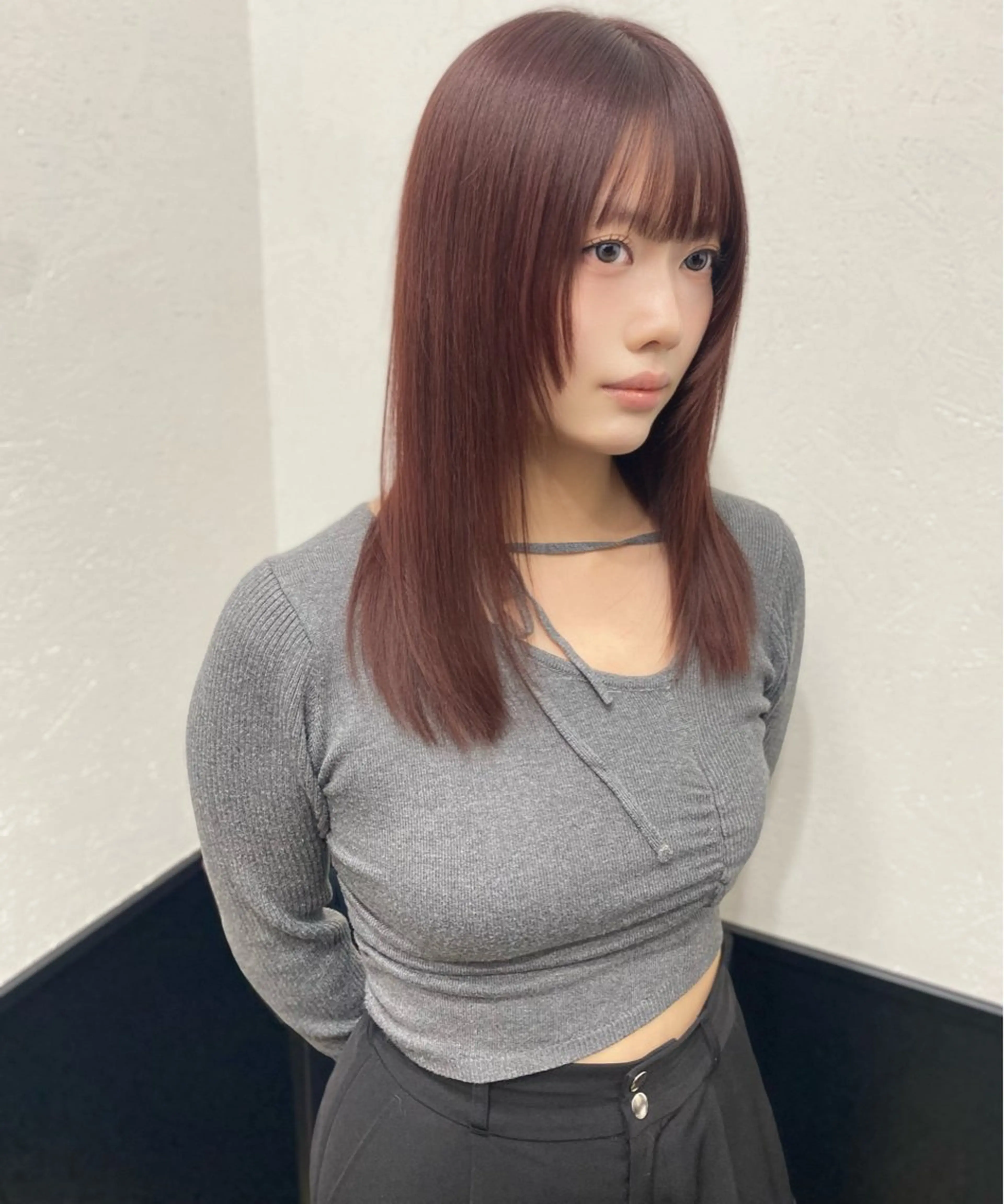 ミディアム カラー 渋谷🖤 艶髪🖤透明感カラーのヘアスタイル