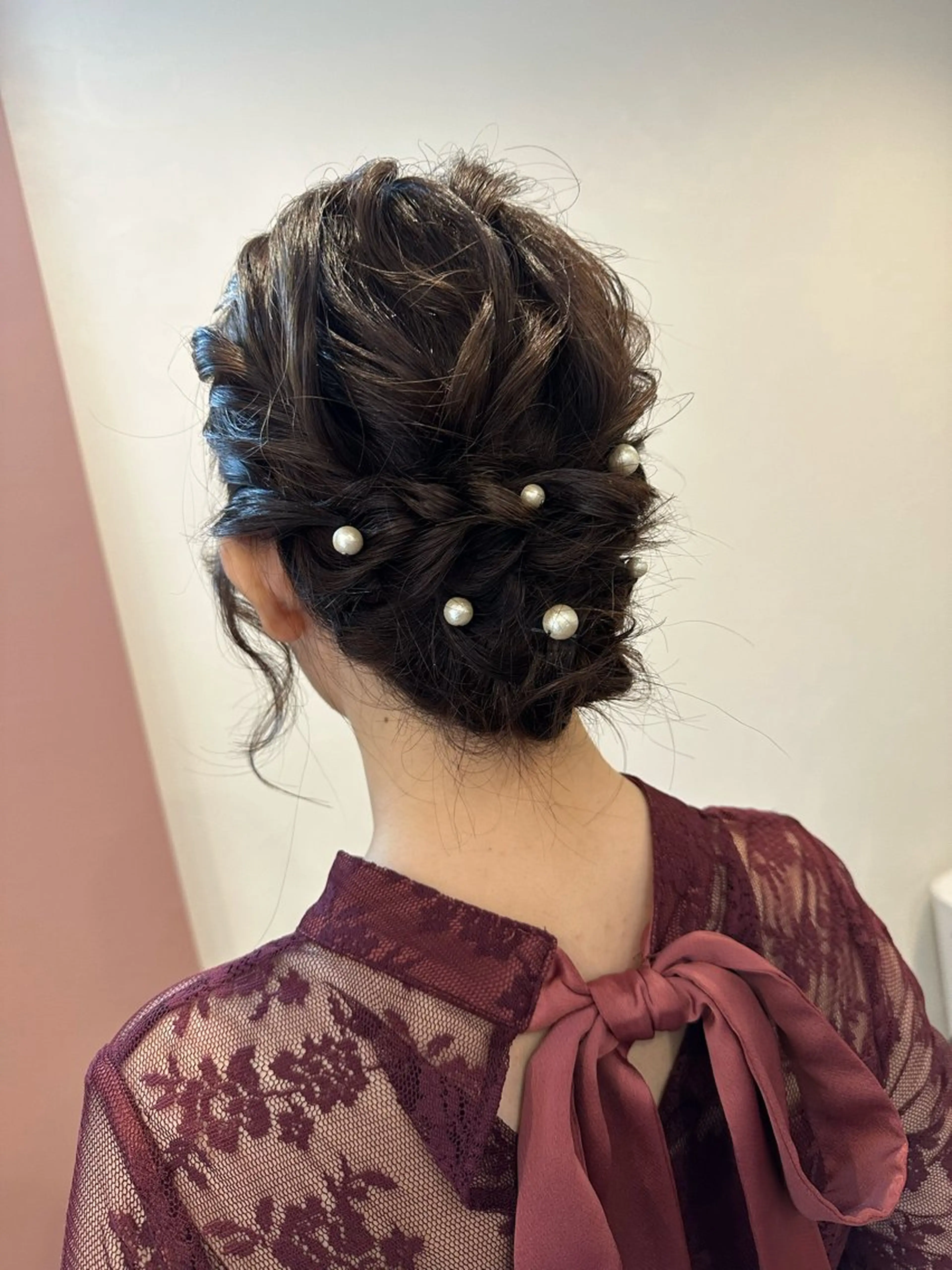 セミロング ヘアアレンジ ヘアセット pep natsumiのヘアスタイル