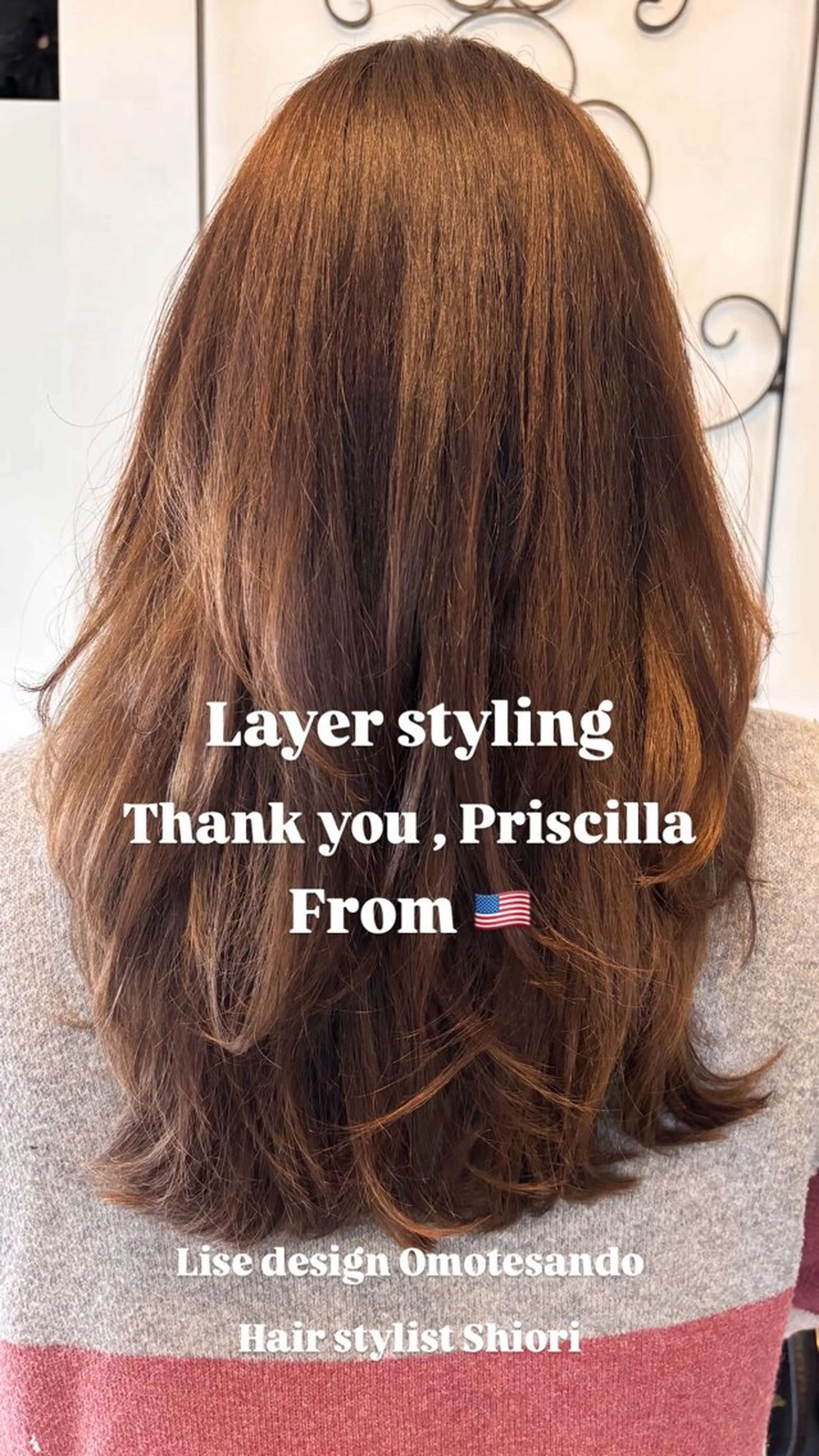 ロング カラー パーマ ヘアアレンジ メンズ ヘアカラー トリートメント ヘアセット 表参道Lise おおいしおりのヘアスタイル