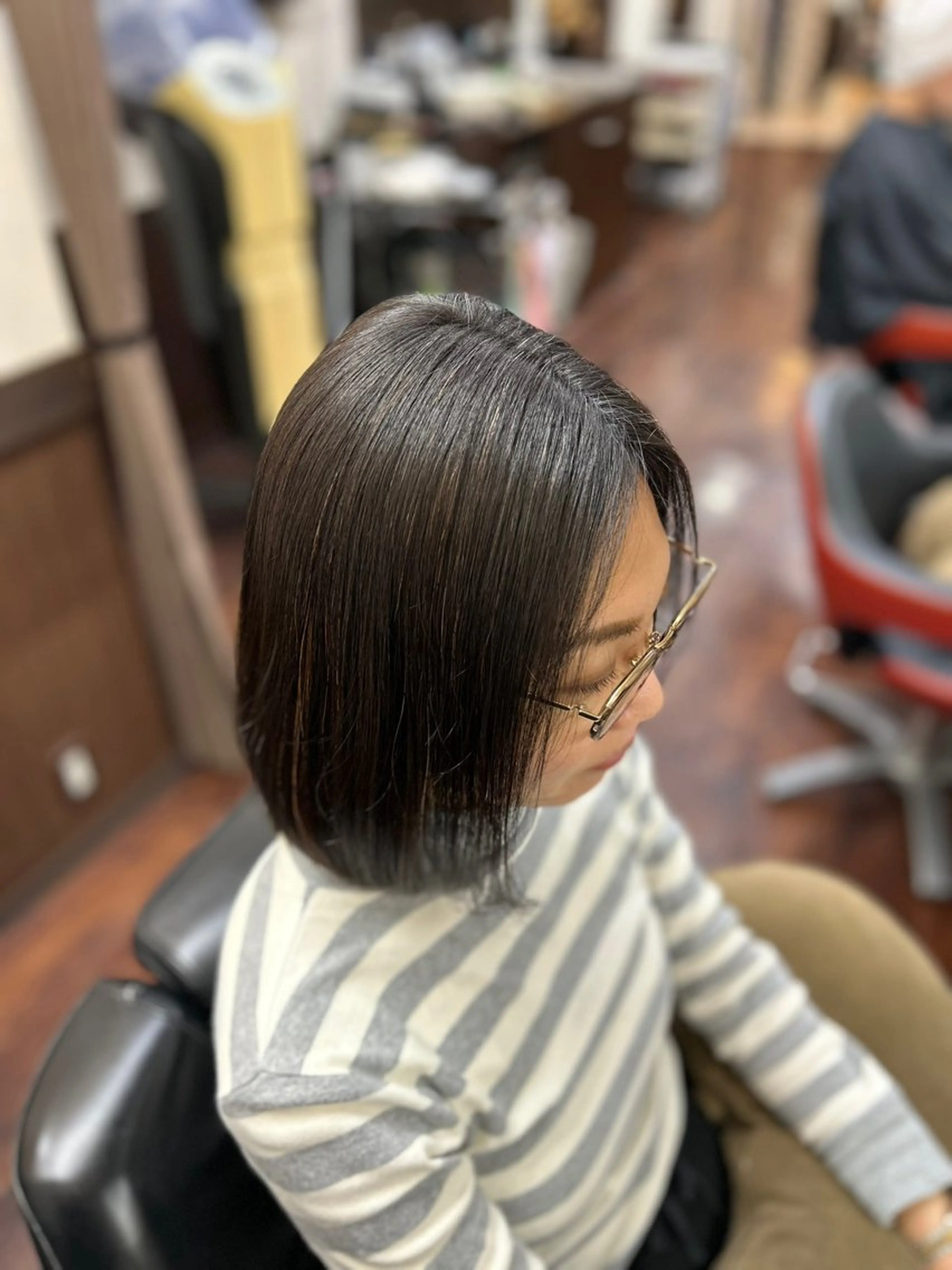 ミディアム 縮毛矯正 【AMAN】 篠田 蒼のヘアスタイル