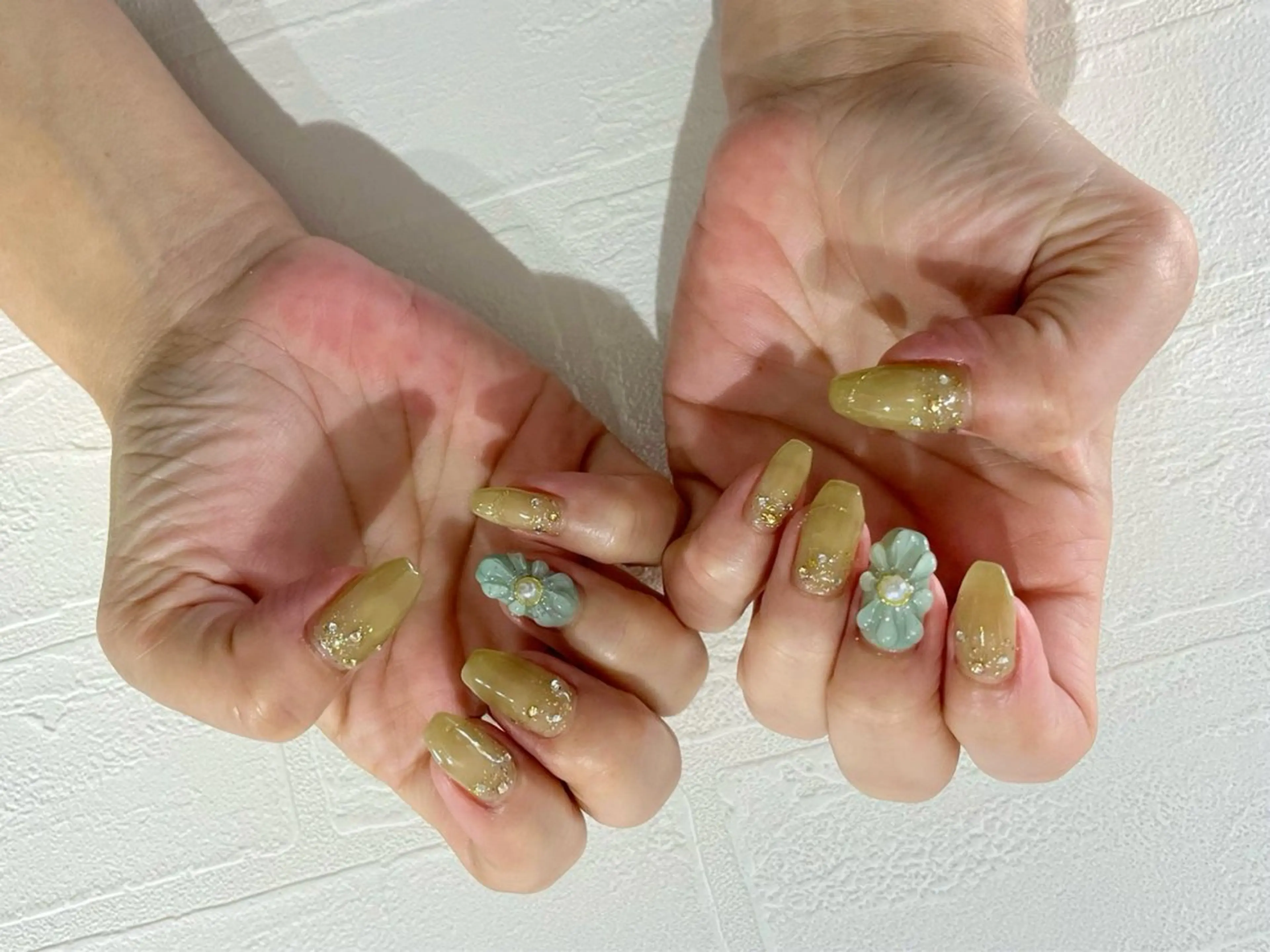ネイル フラワーネイル ぷっくりネイル ハンドネイル Nail salon Cielel⟡Ayaのネイルデザイン