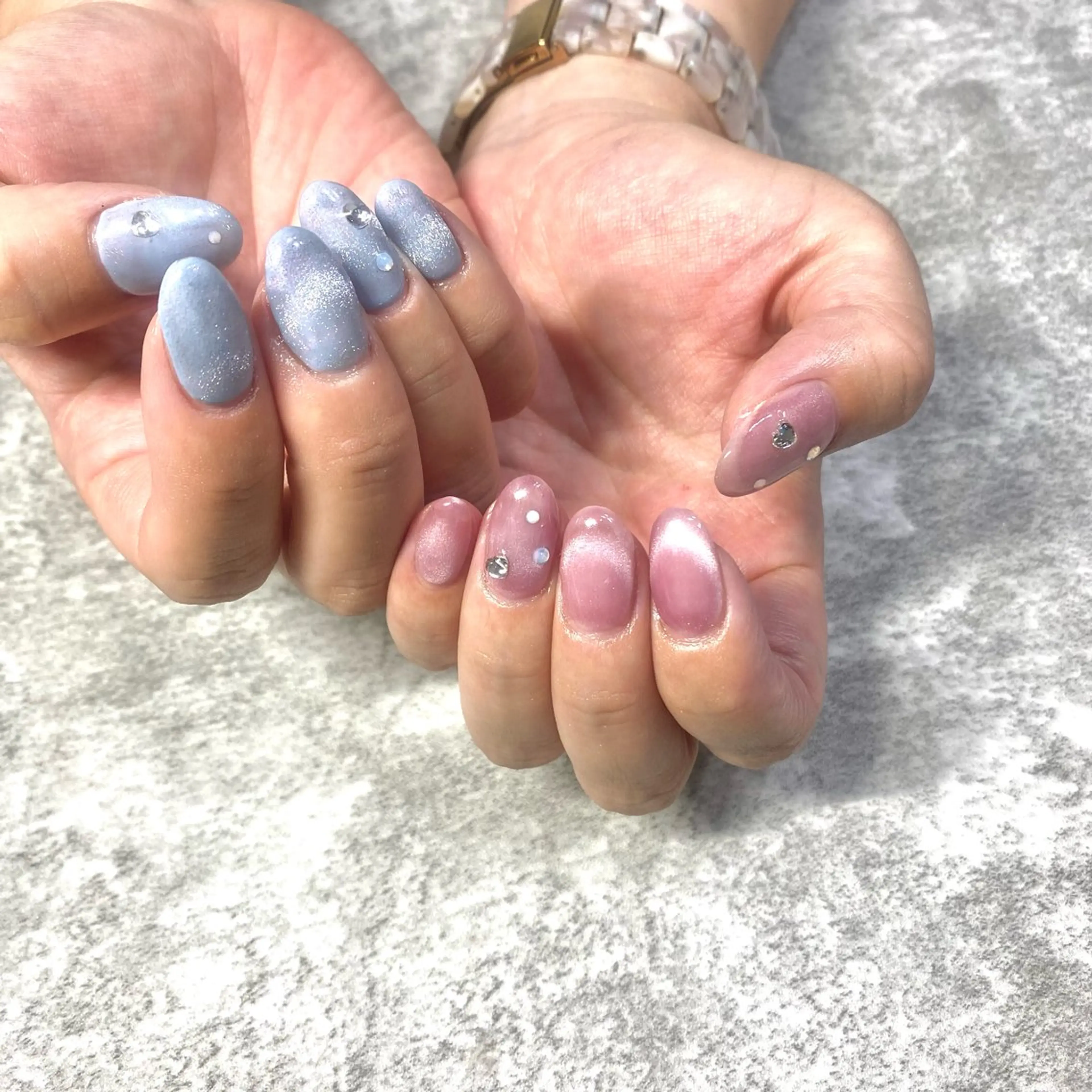 ネイル フレンチネイル マグネットネイル マグネットフレンチ ハンドネイル ★Rinail... .のネイルデザイン