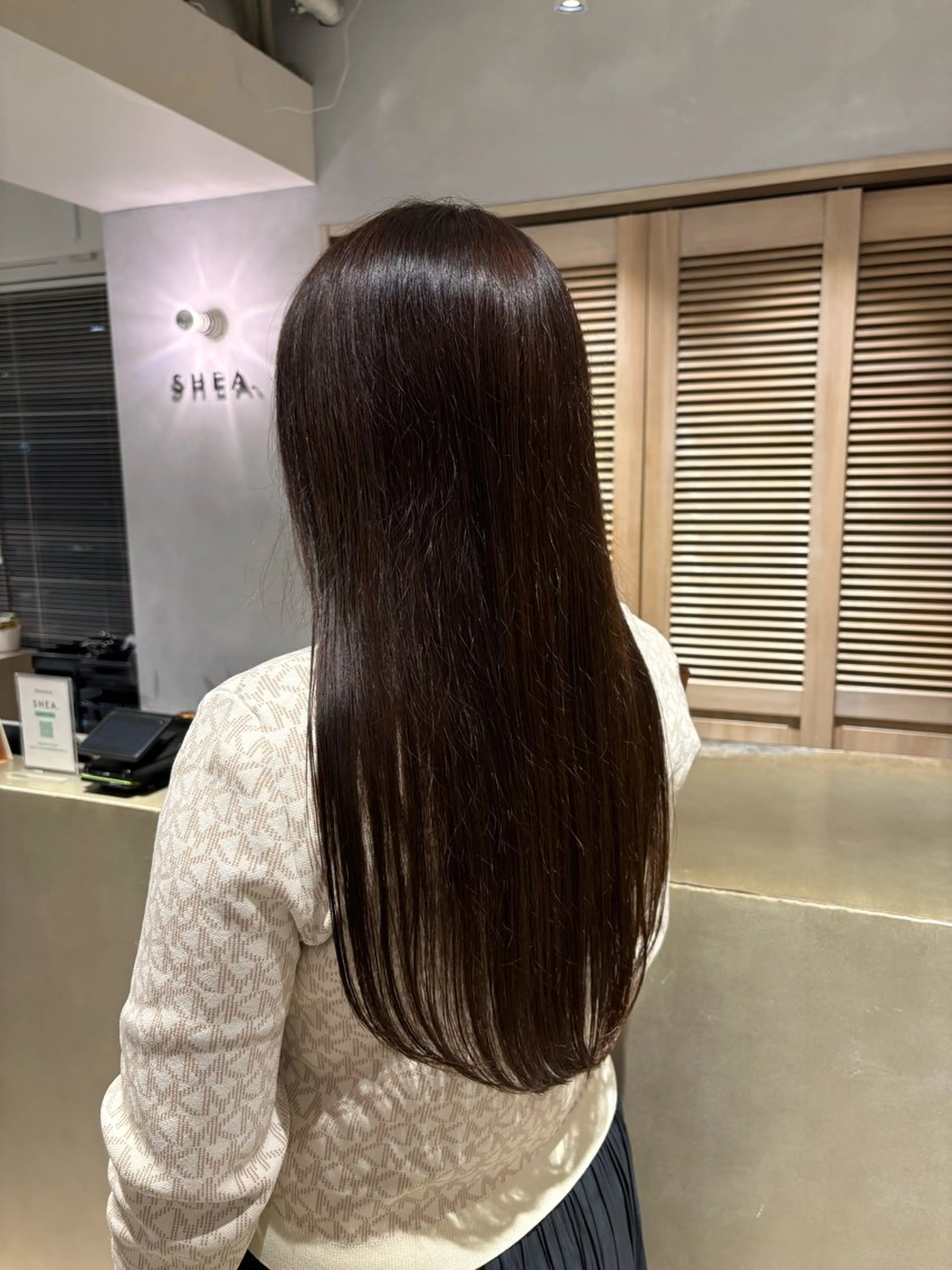 ロング パーマ 縮毛矯正 SHEA /縮毛矯正 イソダハルカのヘアスタイル