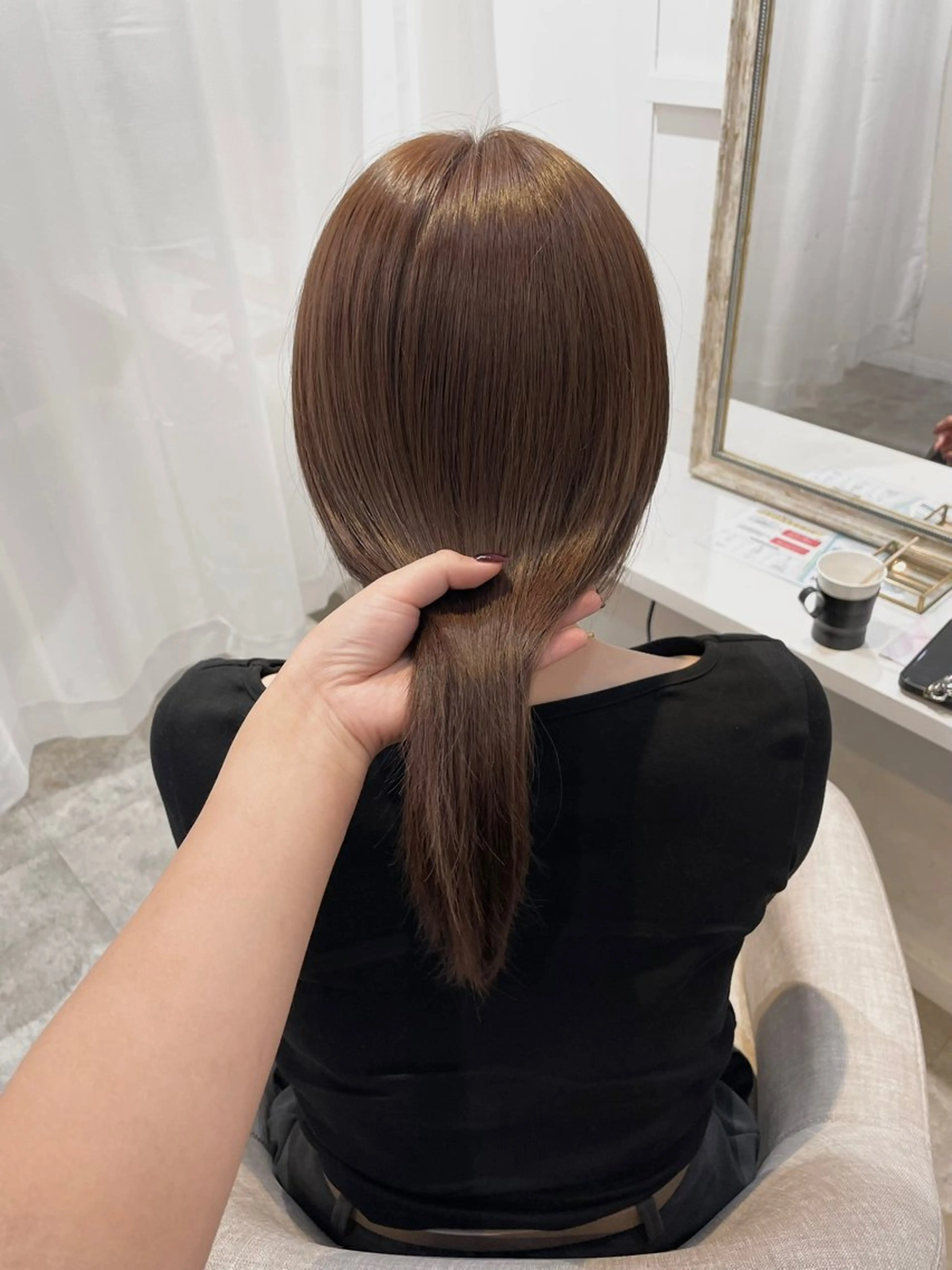 セミロング カラー 垢抜け似合わせカラー /梅田 /ayanaのヘアスタイル