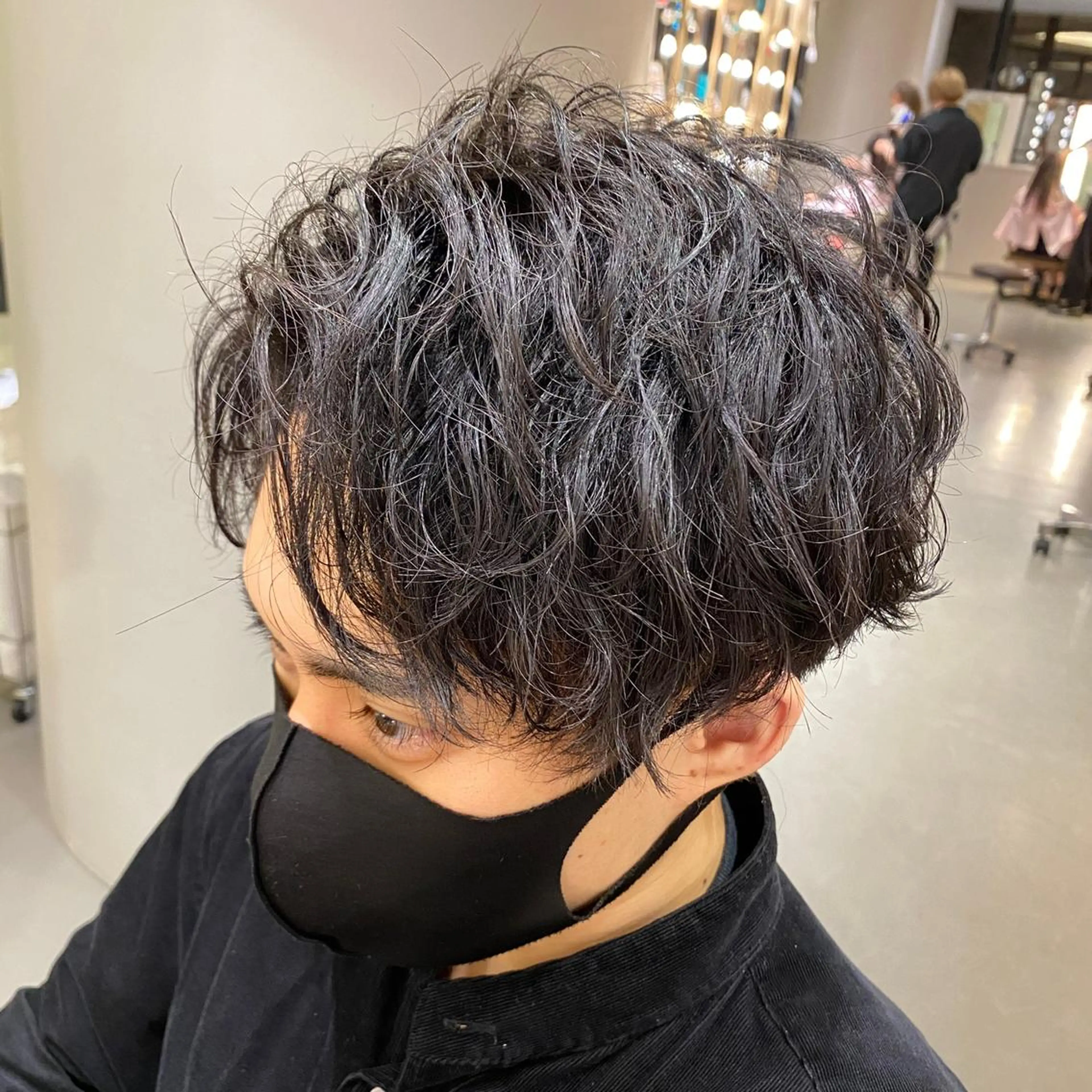 ショート パーマ メンズ カット パーマ 梅田茶屋町メンズ 専門美容師 山元一平のヘアスタイル
