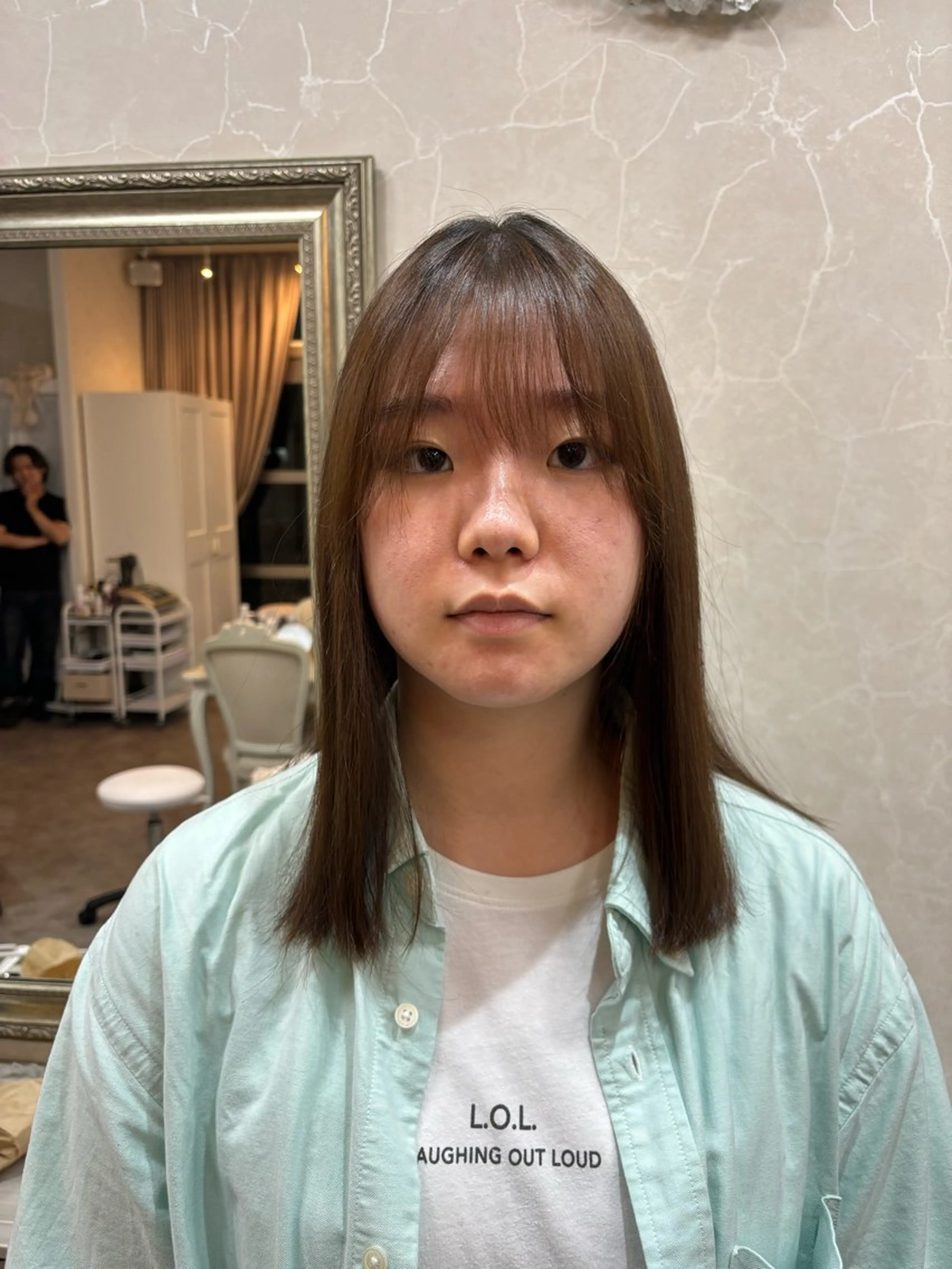 セミロング パーマ 縮毛矯正 酸性ストレート ストレートパーマ カットモデル募集中 murakamiのヘアスタイル