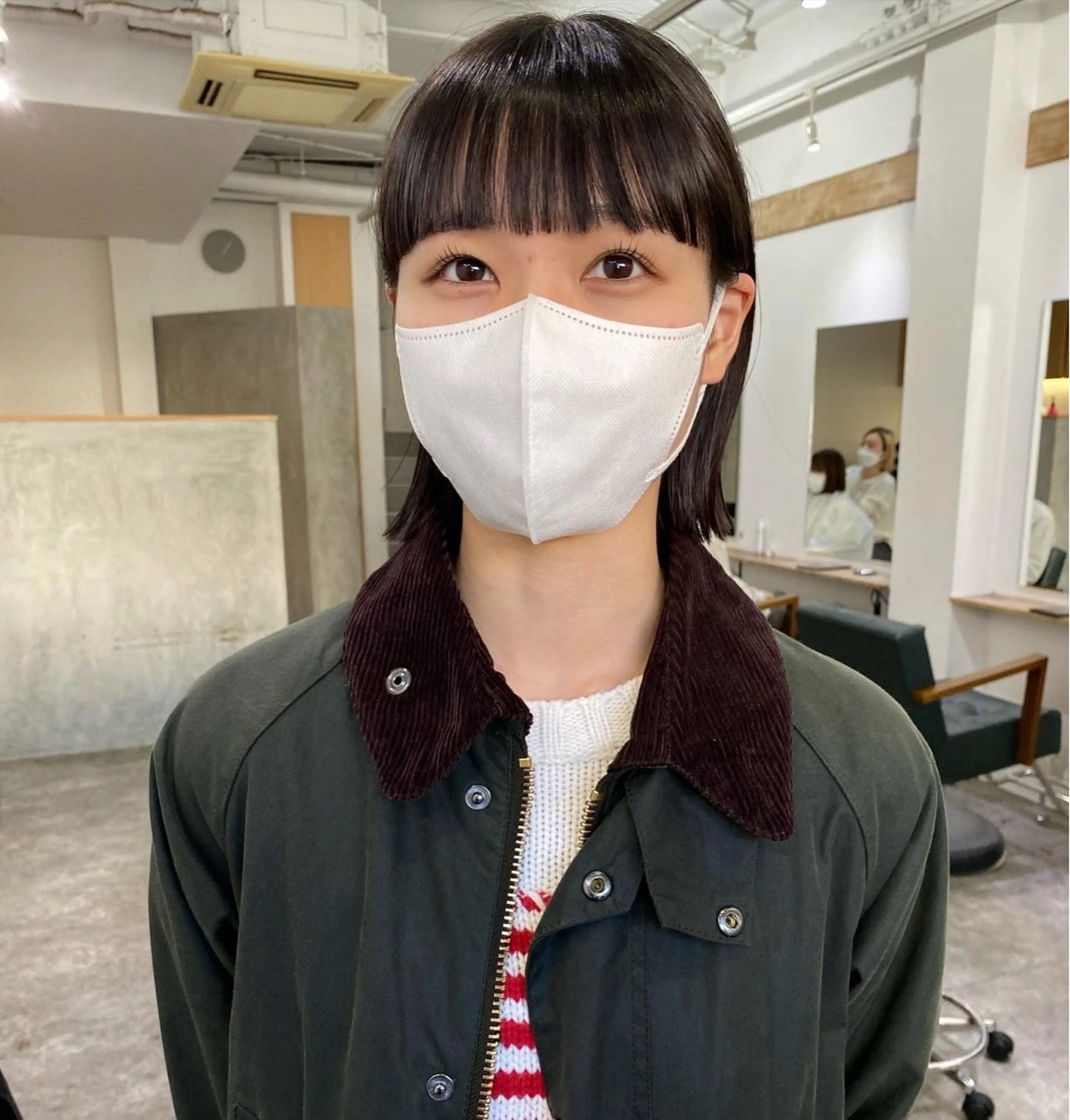 ショート カラー ボブ カット 森貴裕/ベージュ/ パーマ/オリーブのヘアスタイル