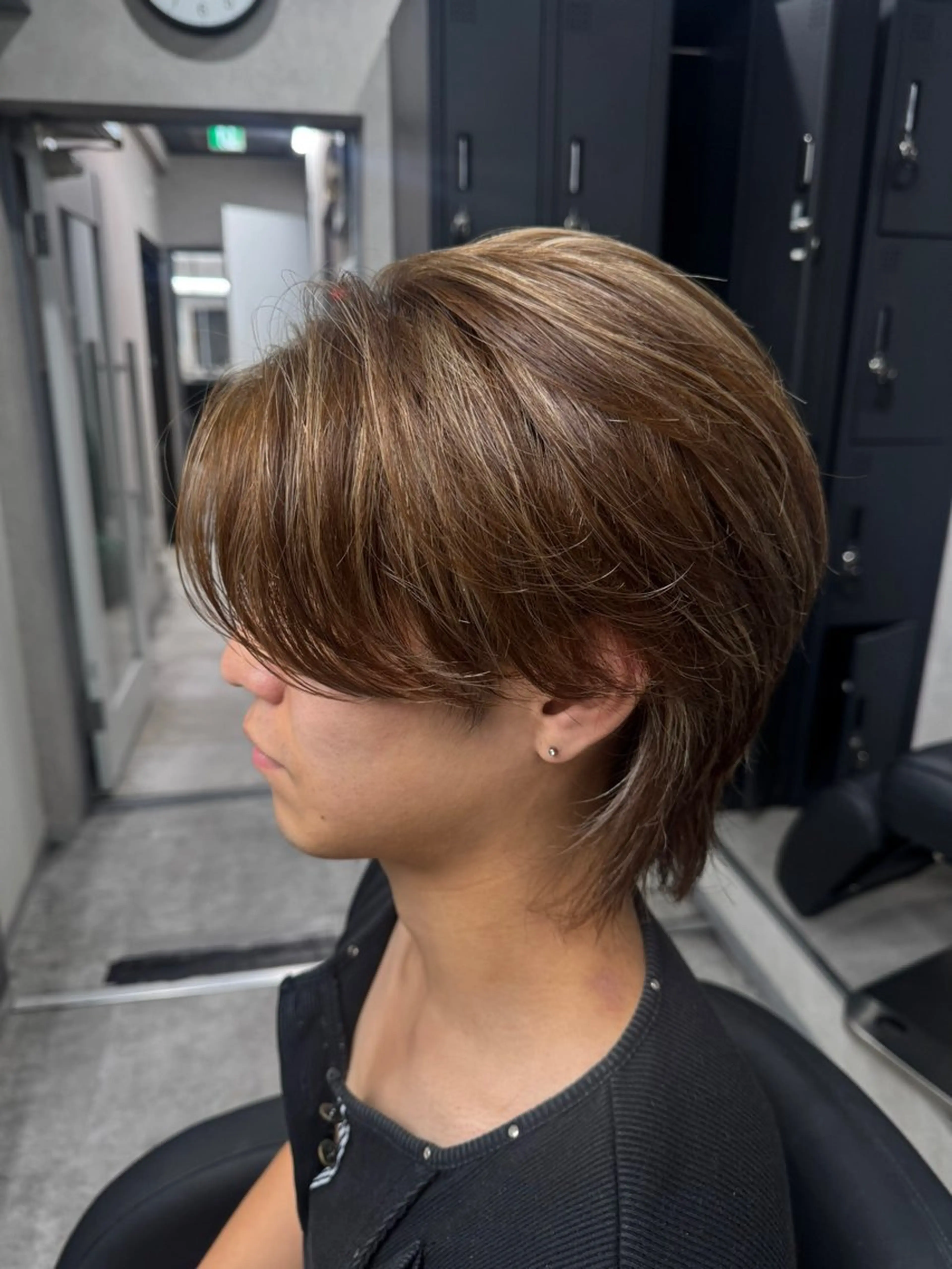 ミディアム カラー パーマ ミディアムパーマ ハイライトカラー ハイライト ニュアンスパーマ ✂渋谷メンズ特化 まさとのヘアスタイル