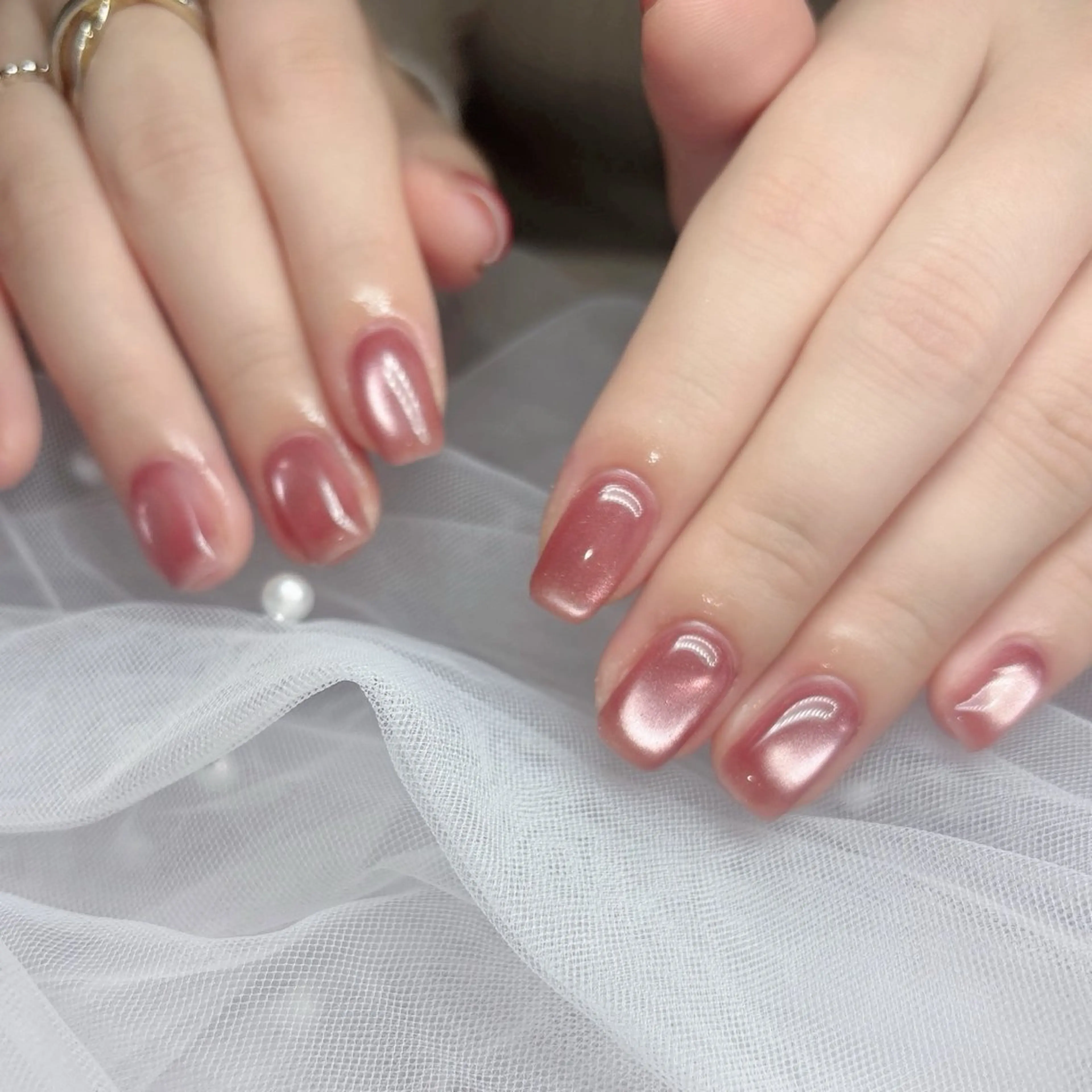 ネイル ピンク ハンドネイル フットネイル ハンドケア 心斎橋Salon Epokkuのネイルデザイン