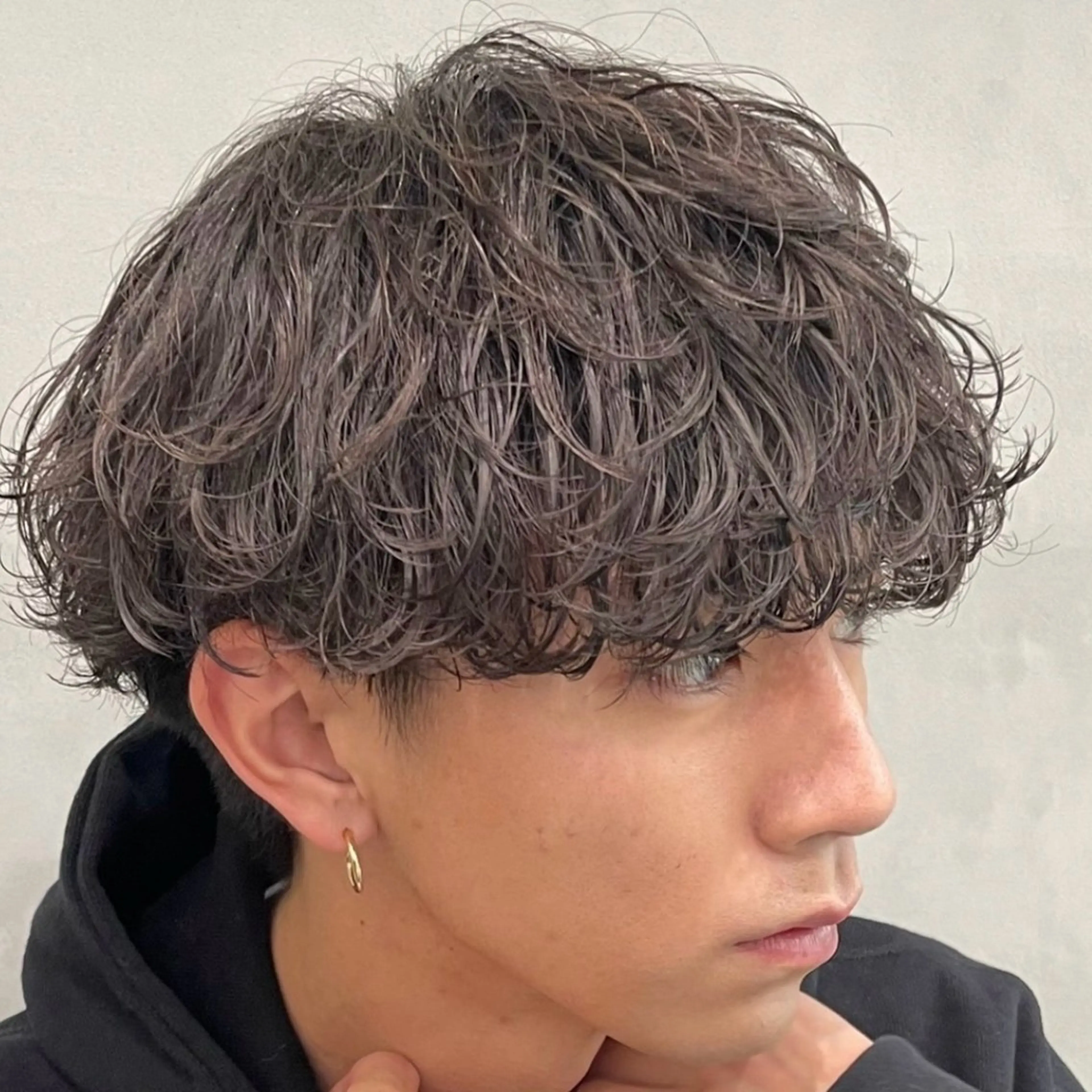 ミディアム パーマ ヘアアレンジ メンズ fifth 石川 凪のヘアスタイル