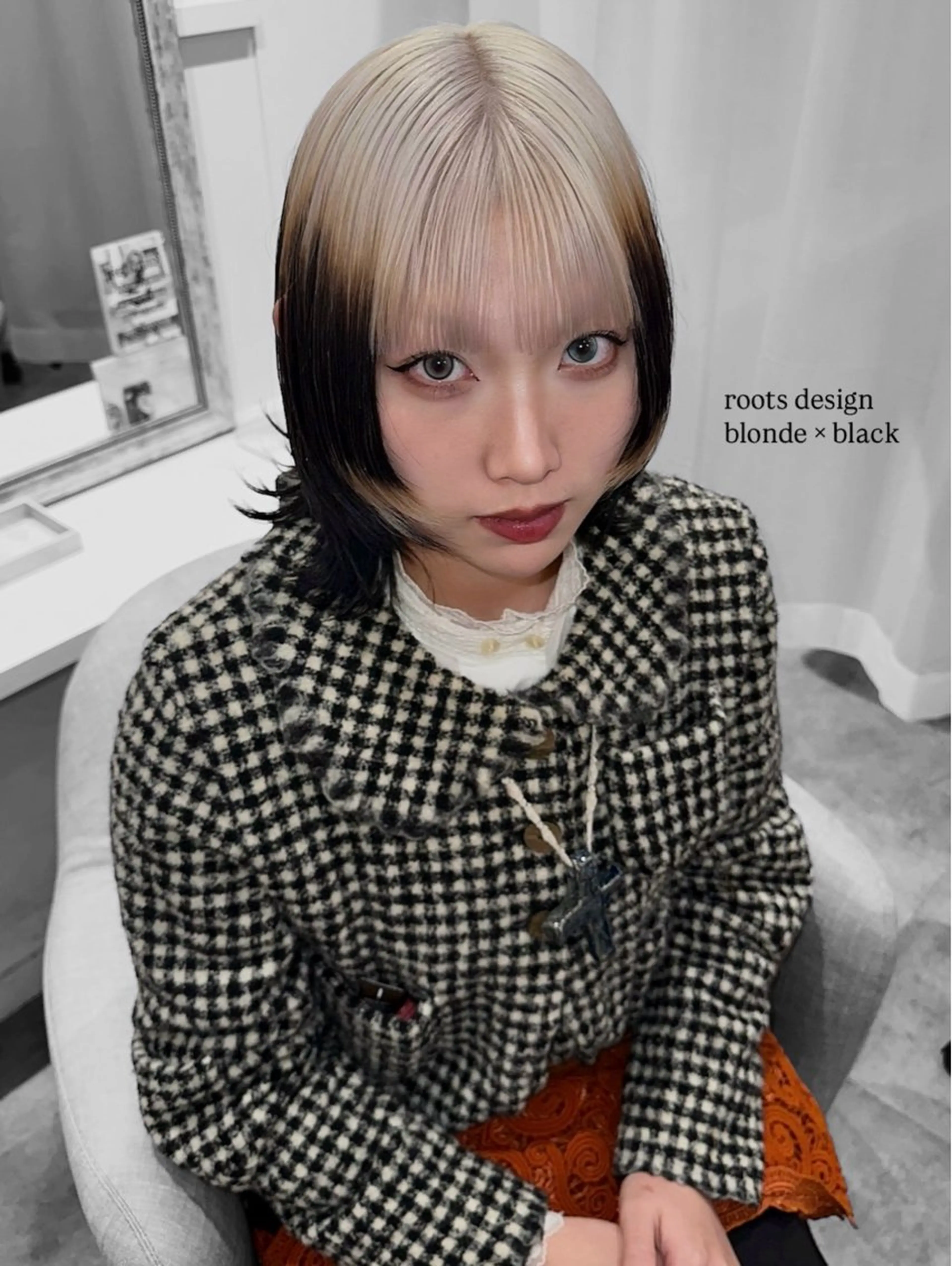 セミロング カラー ヘアカラー トリートメント ura/デザイン/ ハイトーン/個性派のヘアスタイル