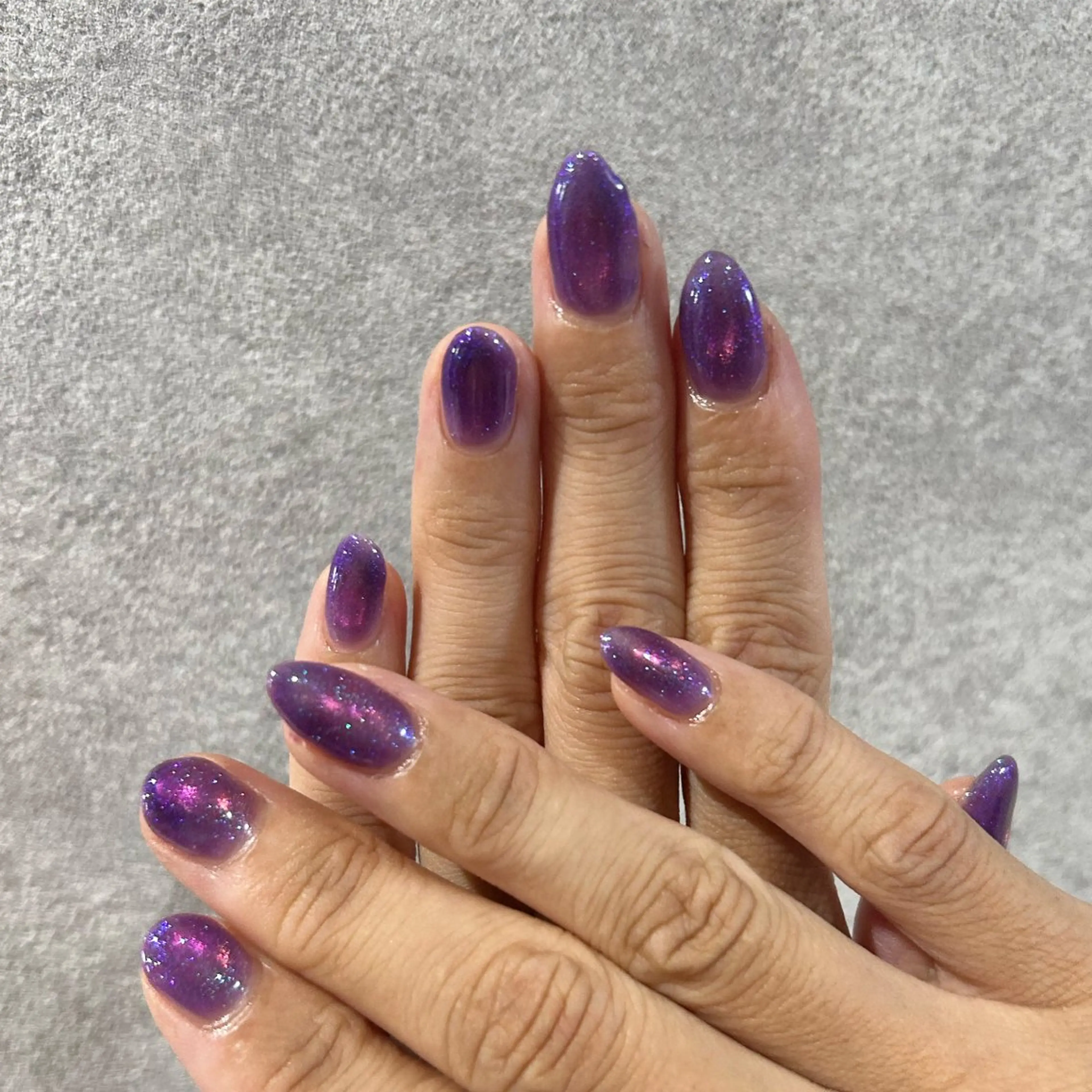 ネイル マグネットネイル パープル 大山 なつみのネイルデザイン