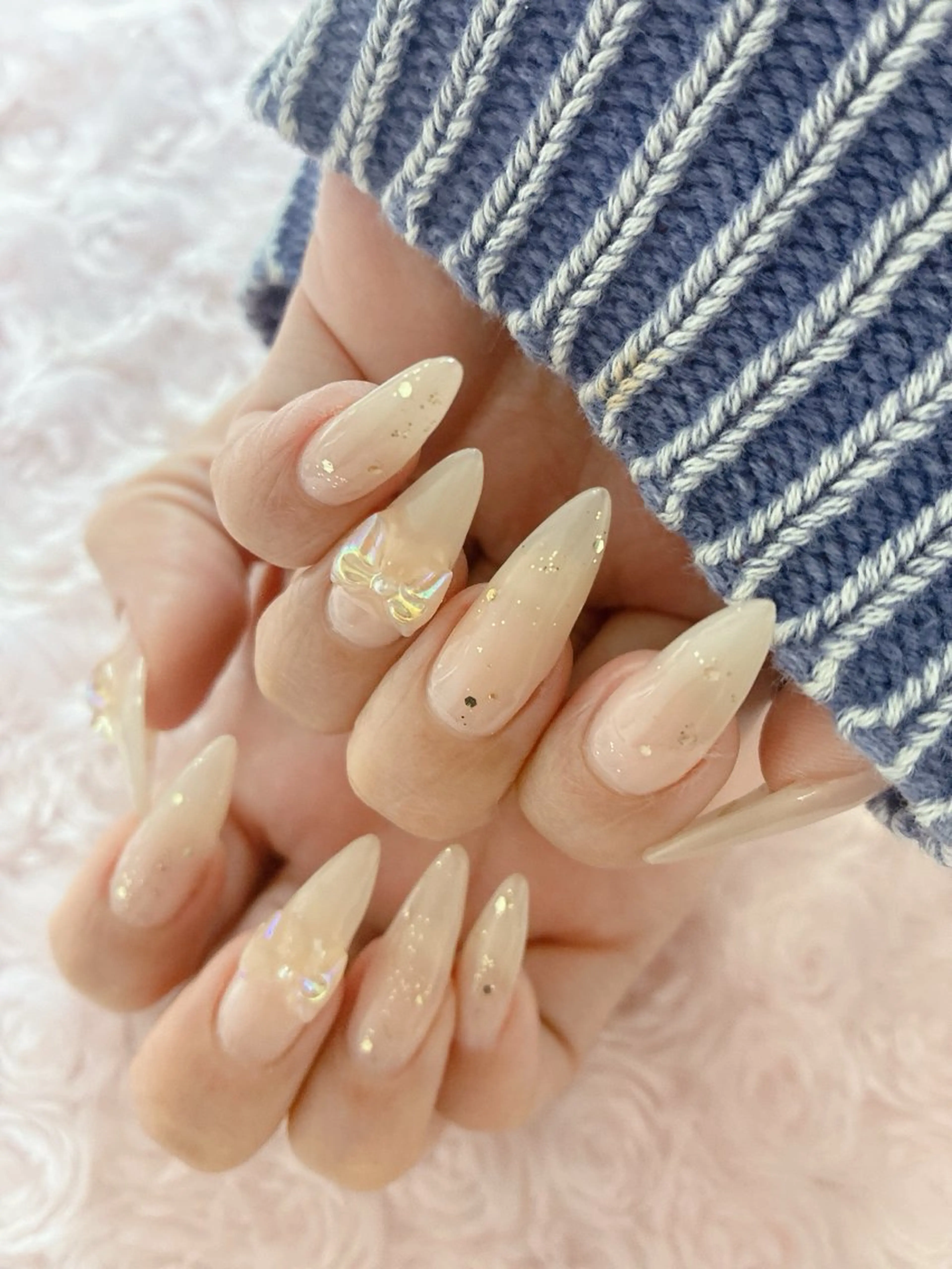 ネイル 長さ出し ジェルネイル 韓国ネイル ロングネイル 持ち込み ハンドネイル 前田 りかのネイルデザイン