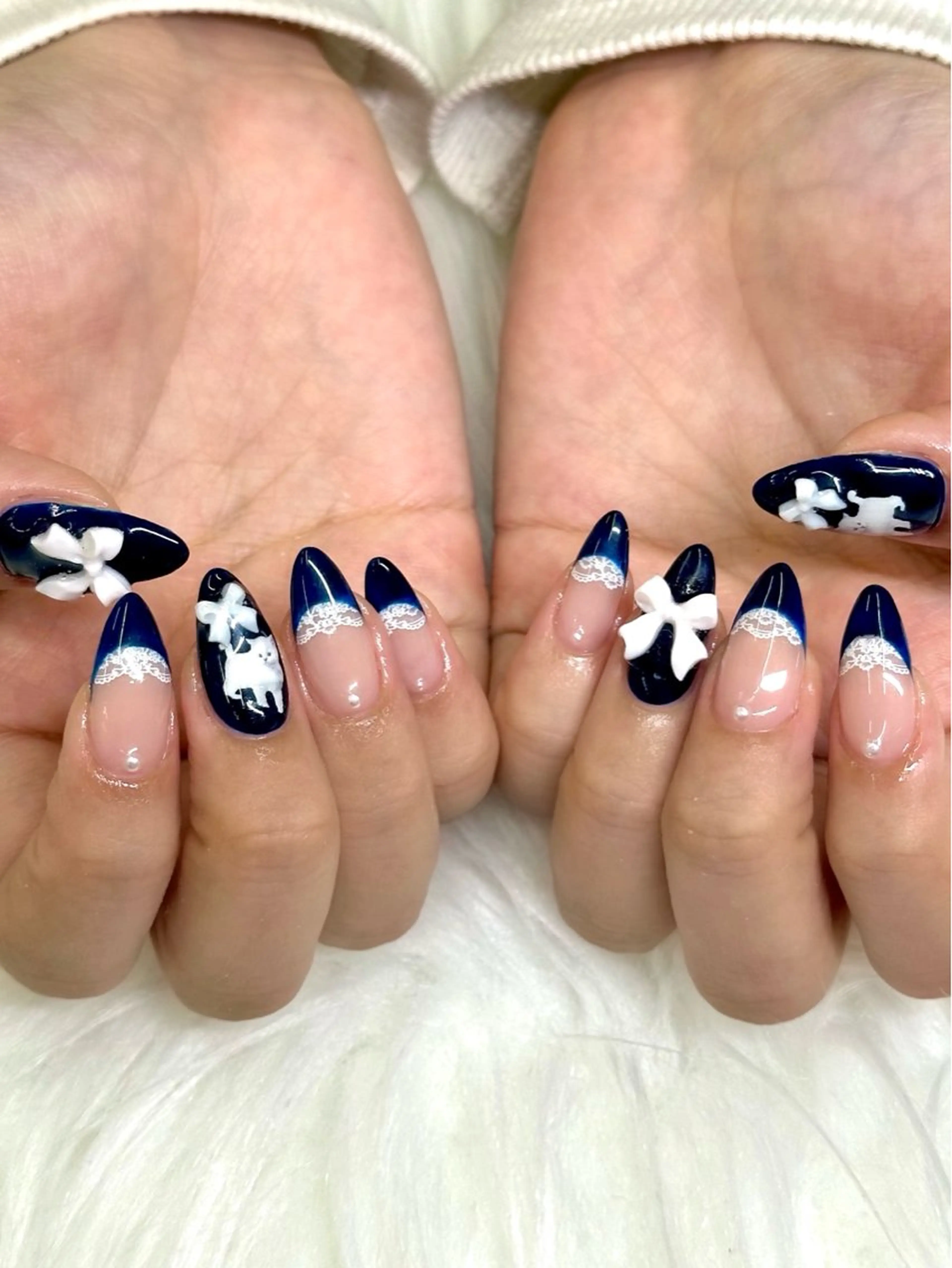 ネイル フレンチネイル ガーリー ハンドネイル Bianca浦和西口 Takenouchiのネイルデザイン