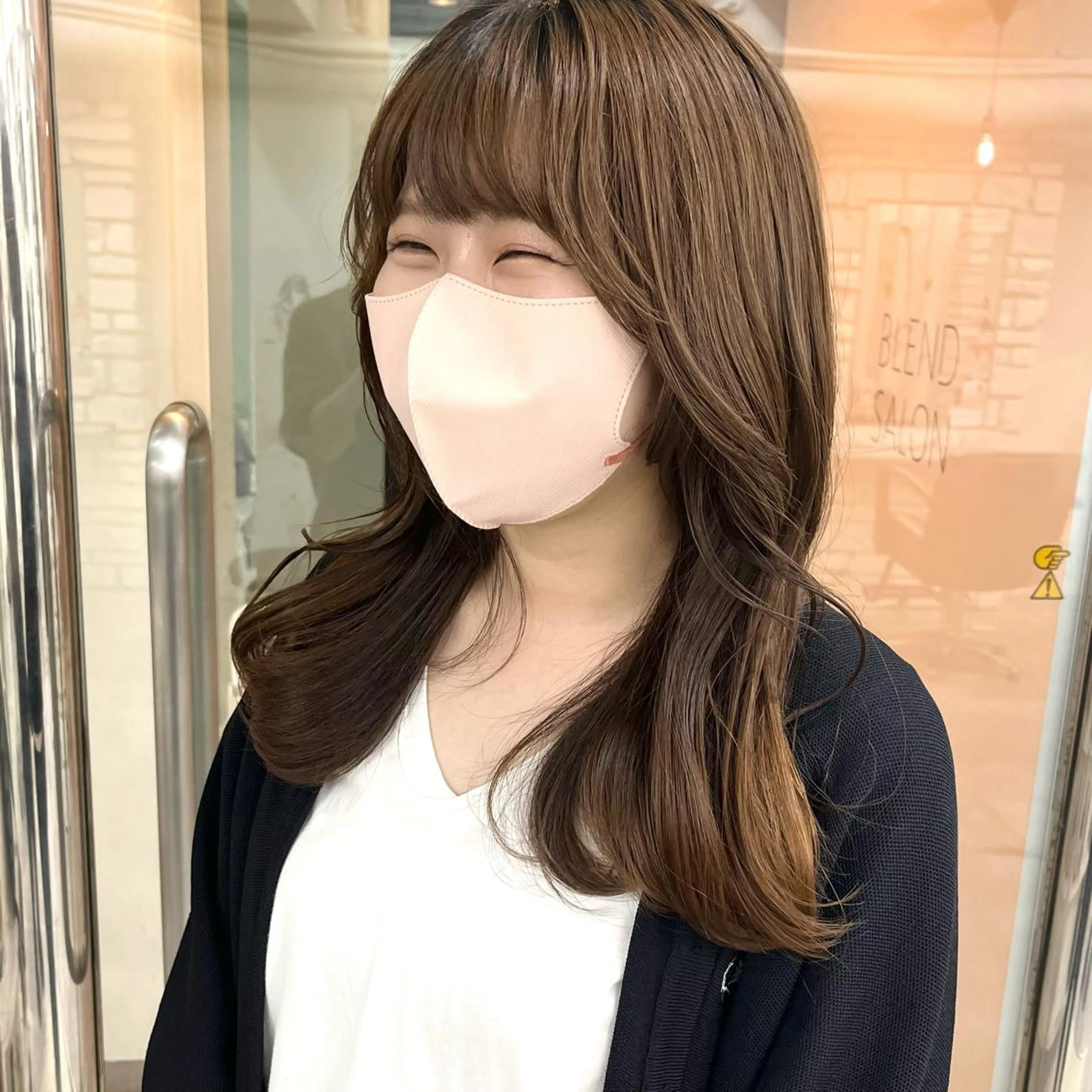 ロング カラー ベージュカラー カット ヘアカラー トリートメント 巻ける髪質改善で美髪 にデザイン✨/よしみのヘアスタイル