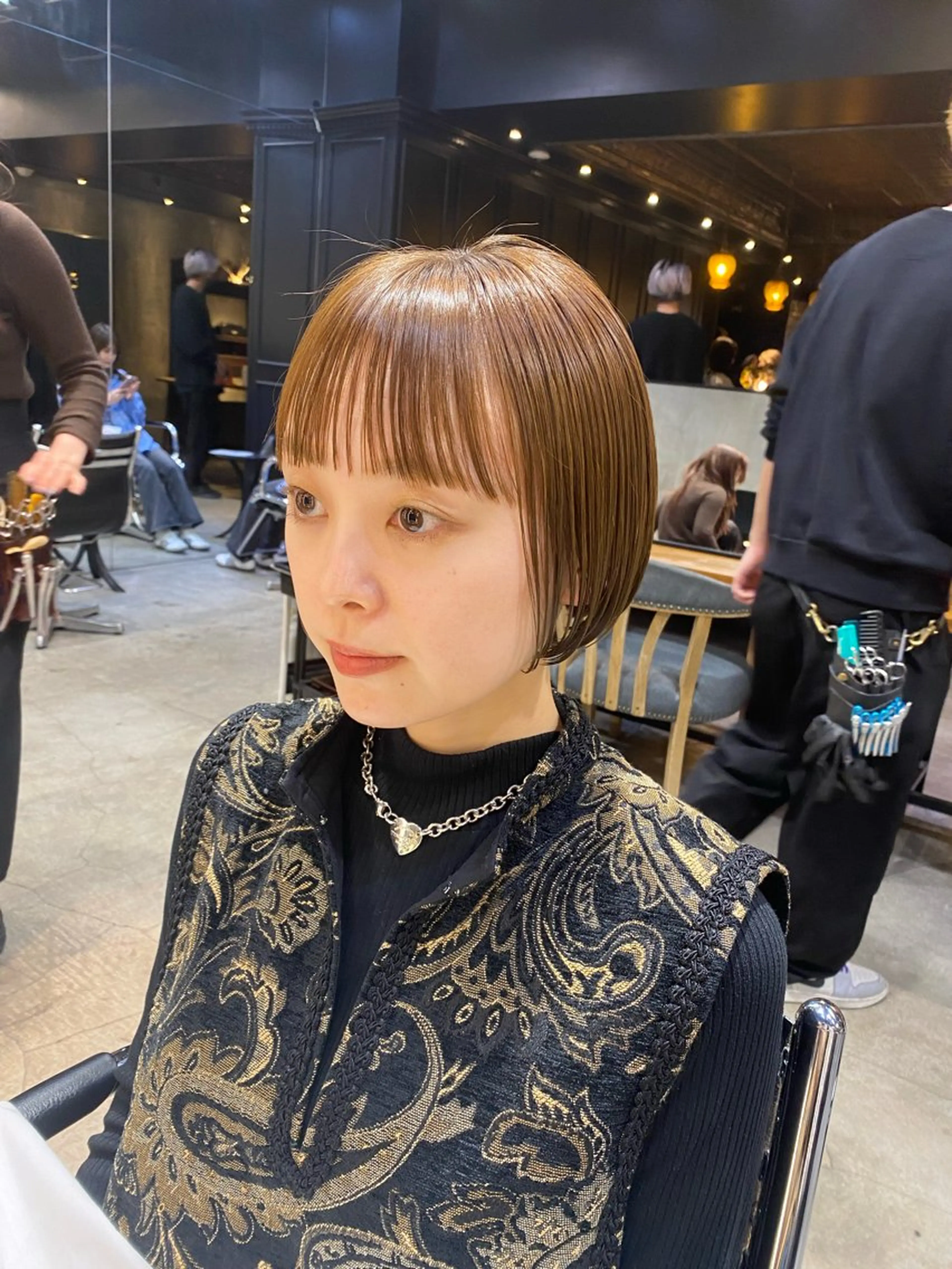 ショート カラー ショートボブ ブラウンカラー ナチュラルブラウン ボブ ショートヘア カット ヘアカラー Ms.CHARM所属・透明感カラー🌿 グレージュ🐺陽介のヘアスタイル