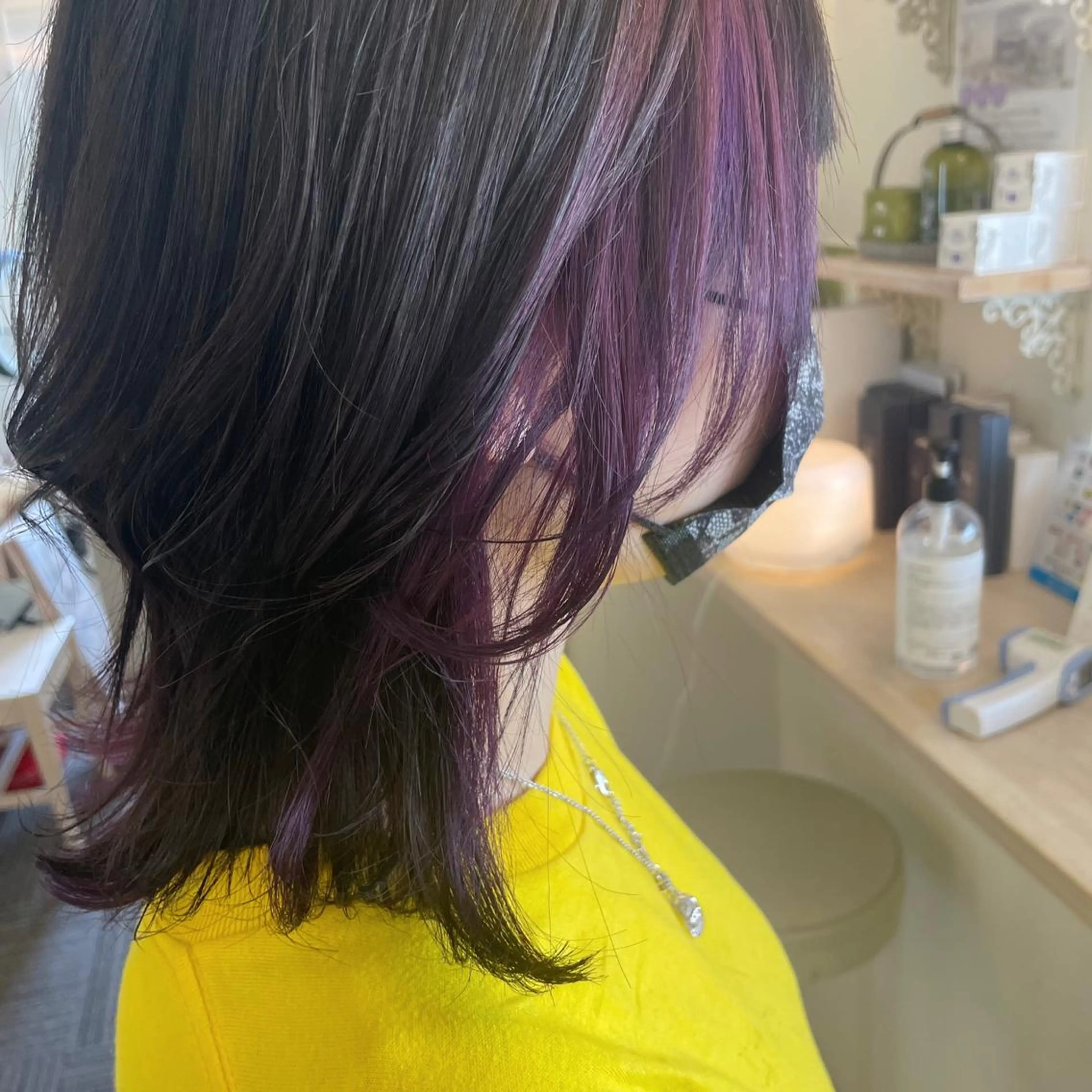 ミディアム カット ヘアカラー ボブウルフ／ボブ Satsuki【名駅のヘアスタイル