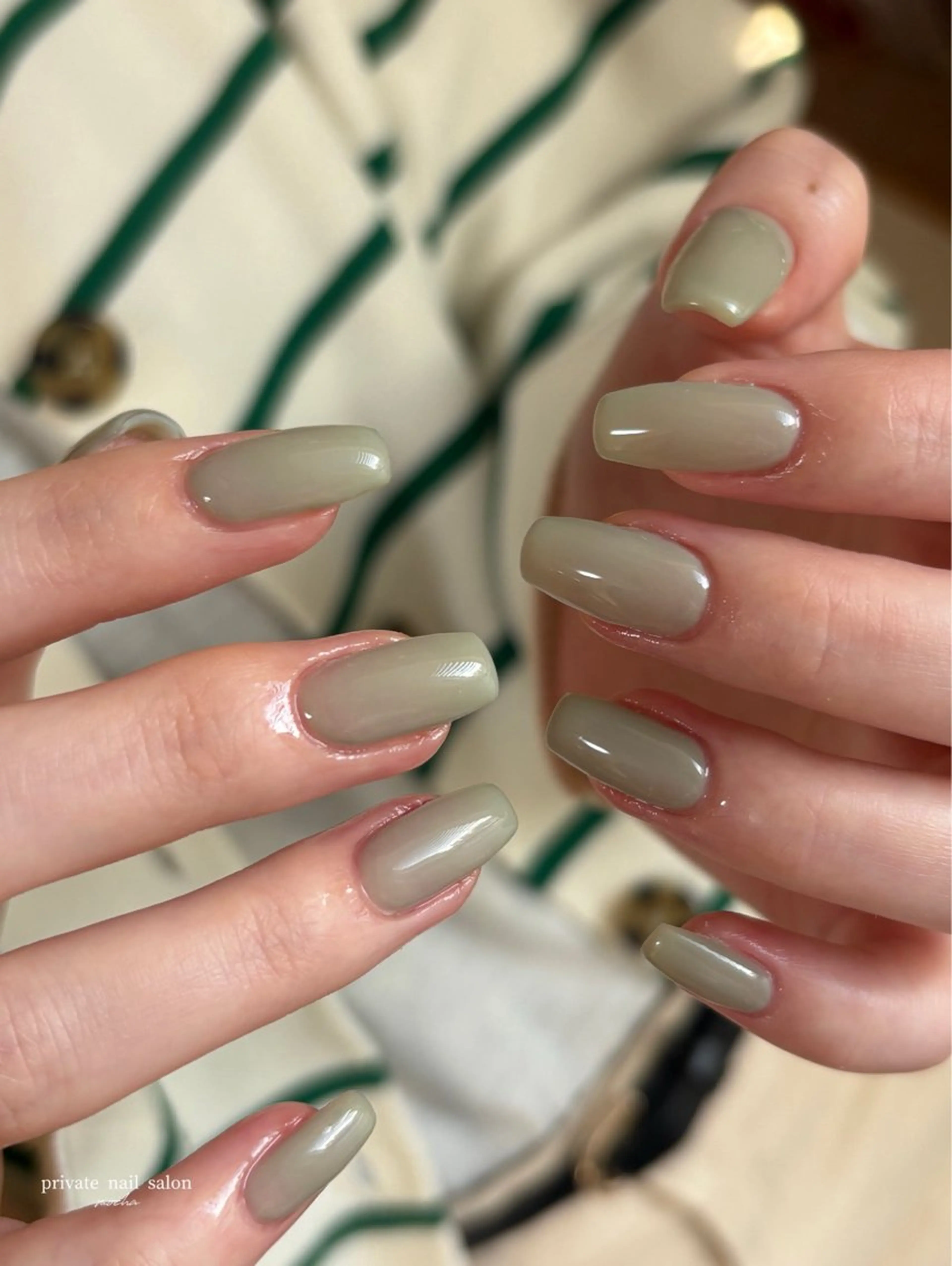 ネイル カジュアル フレンチネイル マグネットネイル ミラーネイル ニュアンスネイル ハンドネイル mocha nailのネイルデザイン