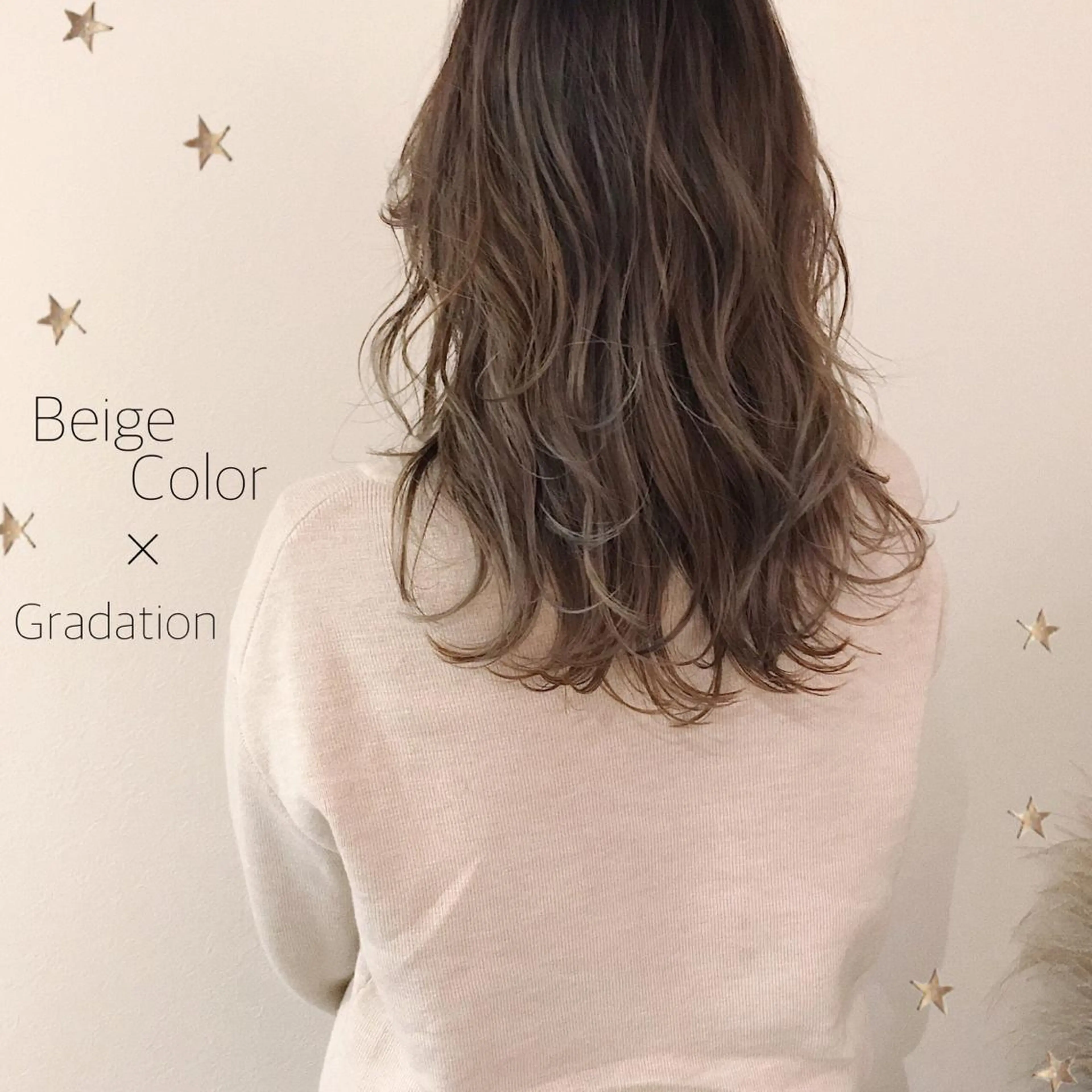 セミロング カラー カット ヘアカラー 市川 千夏のヘアスタイル