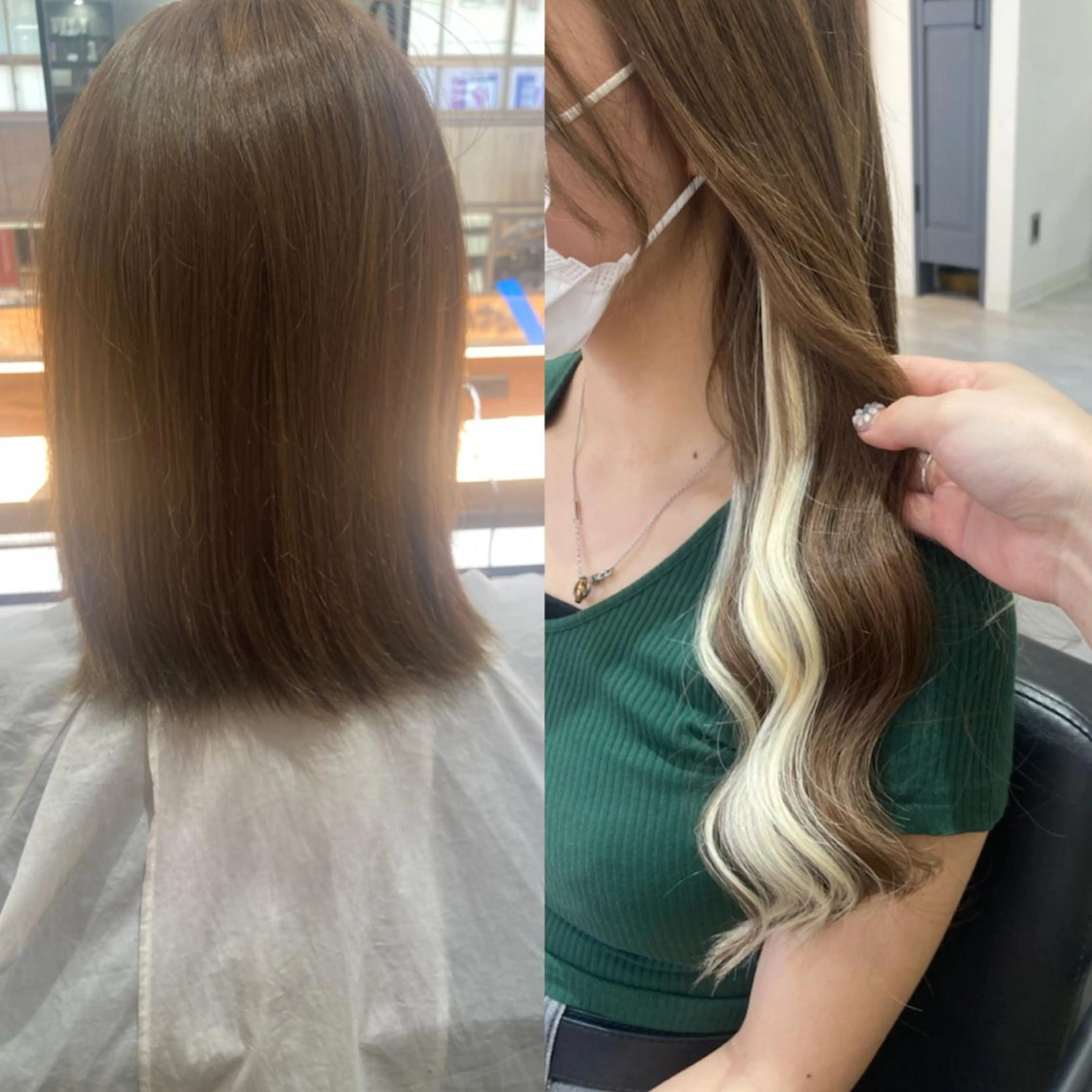 ショート ボブ エクステ ENA💗NEXT /ハイトーンエクステのヘアスタイル