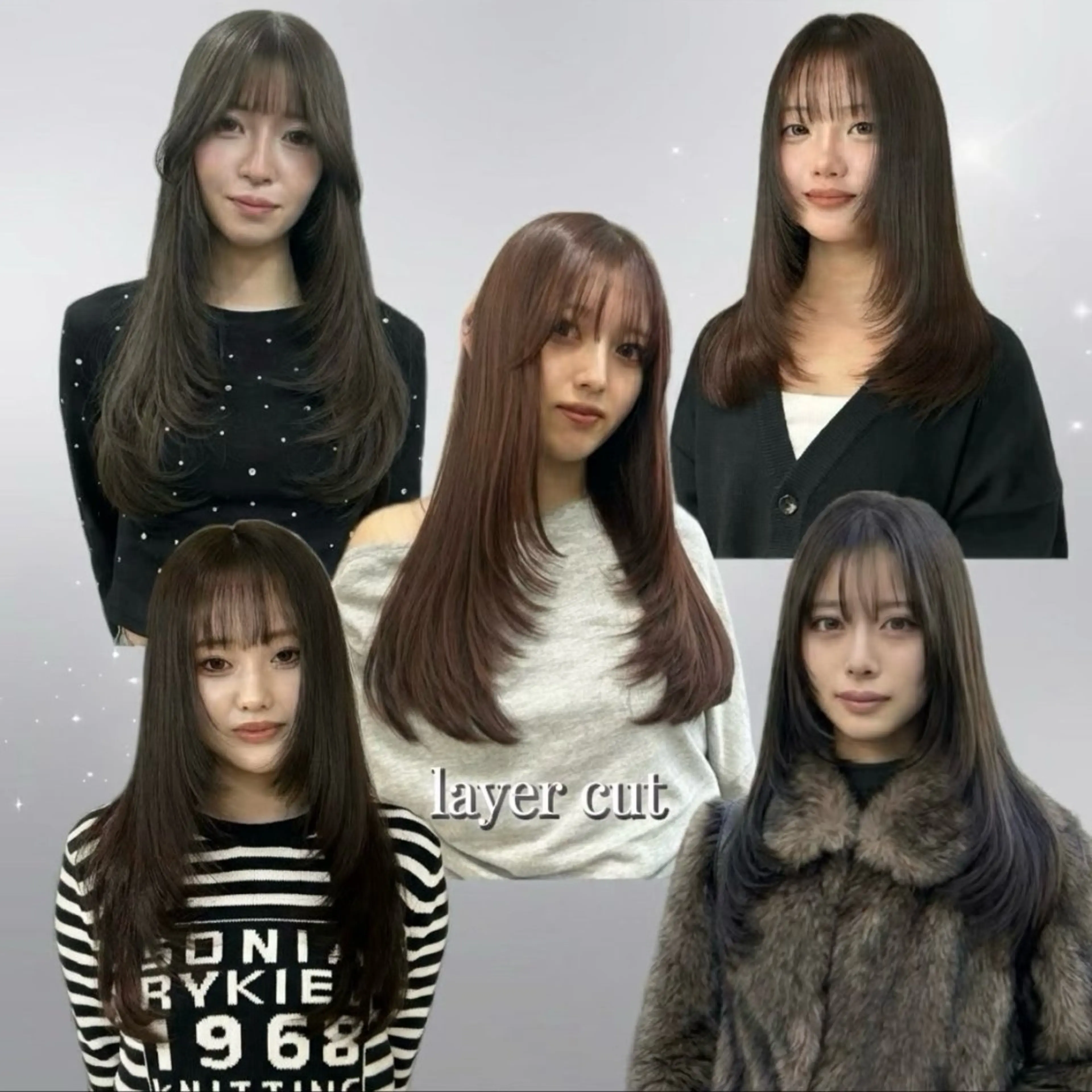 ロング レイヤーカット ロング カット ヘアカラー トリートメント えり 堀江/ボブ /レイヤー/艶髪のヘアスタイル