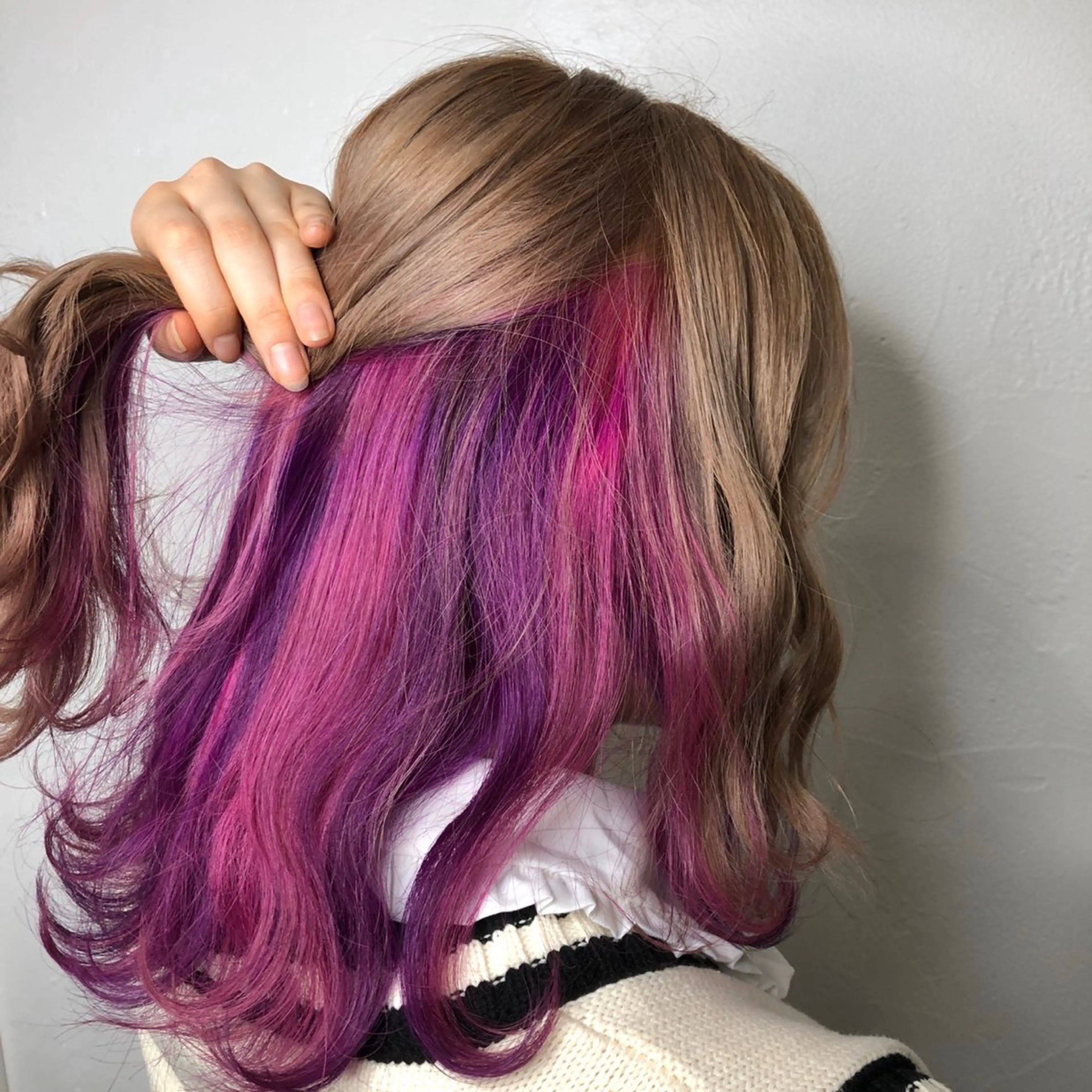 ショート ピンクブラウン パープルカラー エクステ 髪質改善 エクステ/髪質改善 🖤RYUSEI🖤のヘアスタイル