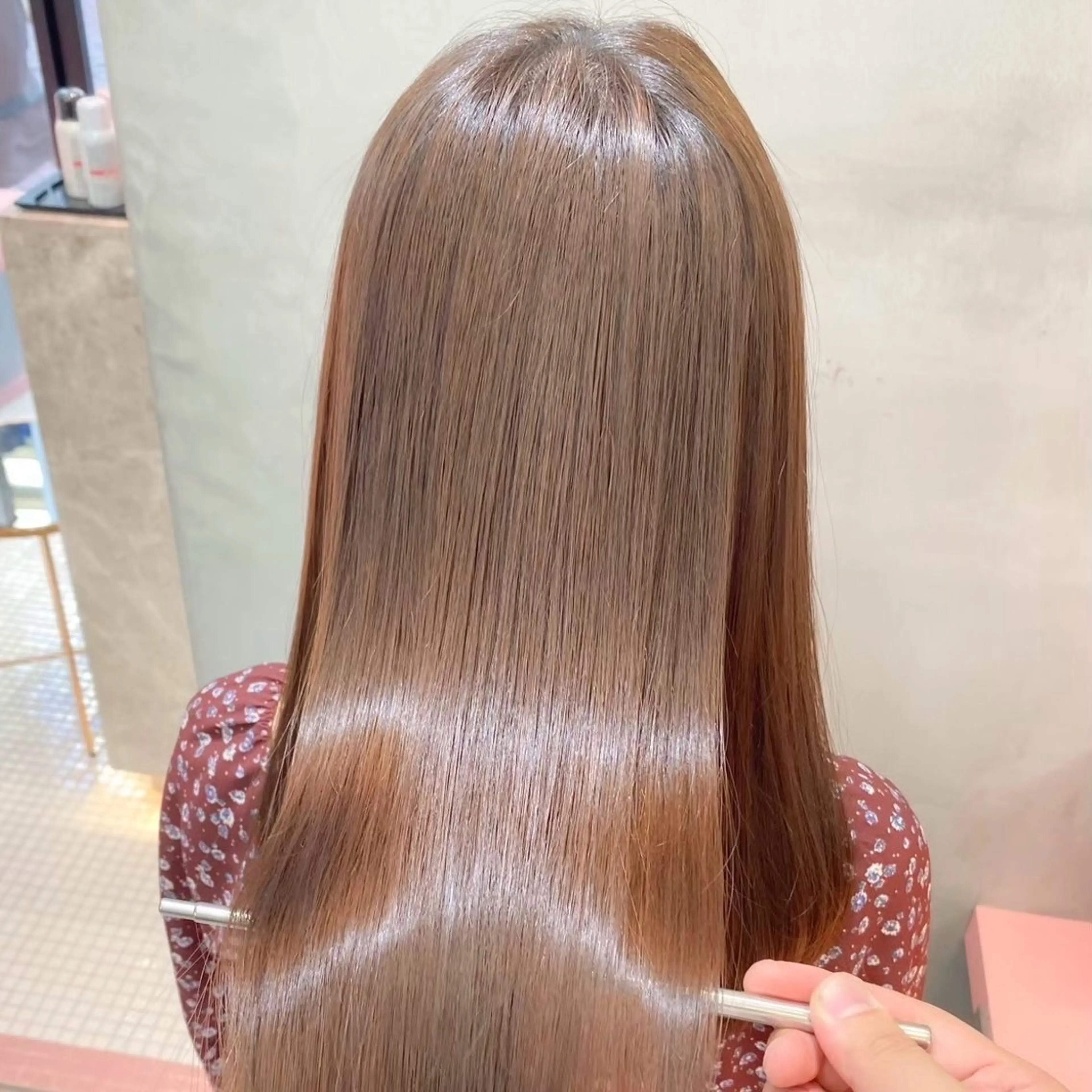 💝トーンアップワンカラー💝➕艶々トリートメント➕超音波アイロン付きの写真