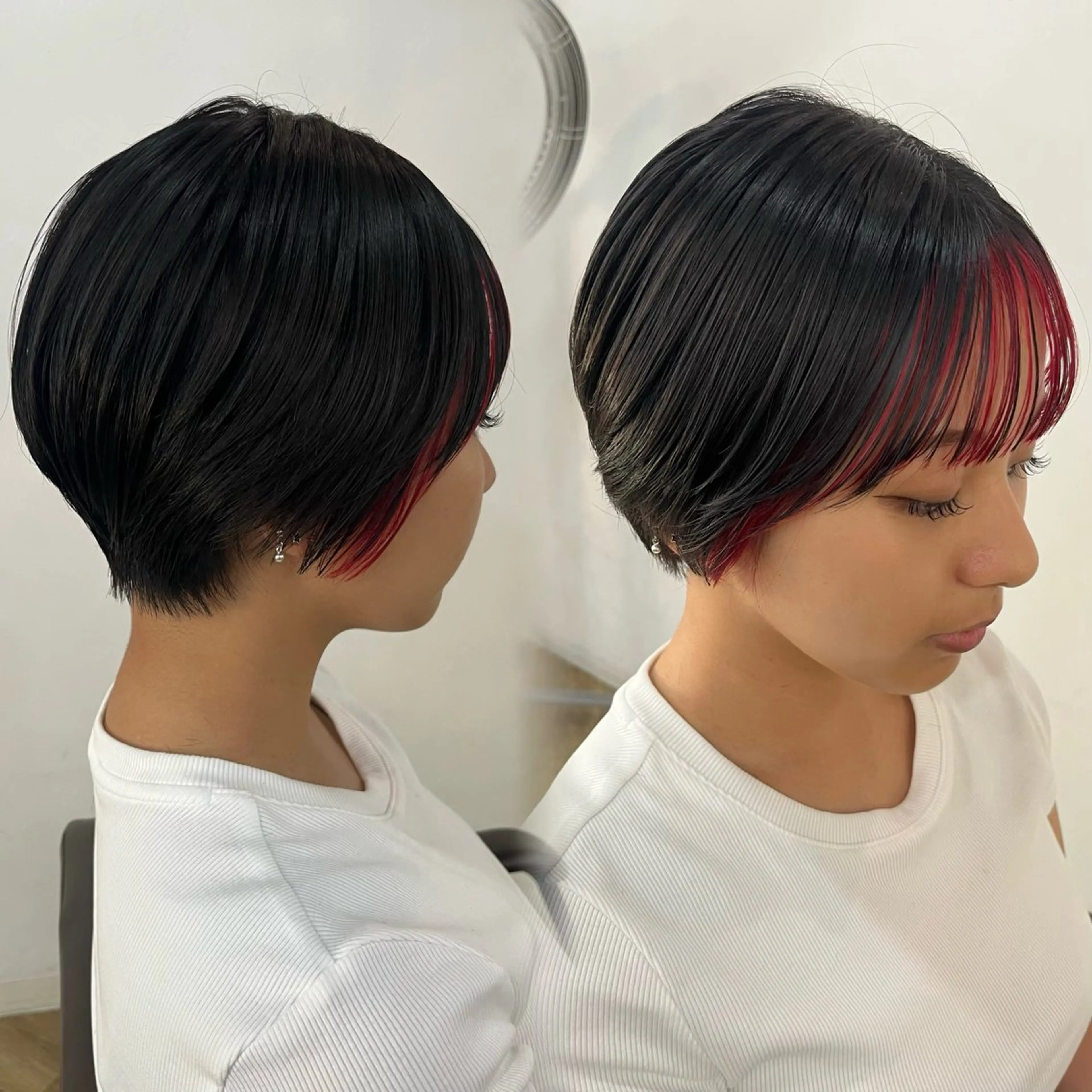 ショート カラー インナーカラー カット ヘアカラー トリートメント 似合わせ/ブリーチ/ 髪質改善/ミクෆ‪のヘアスタイル