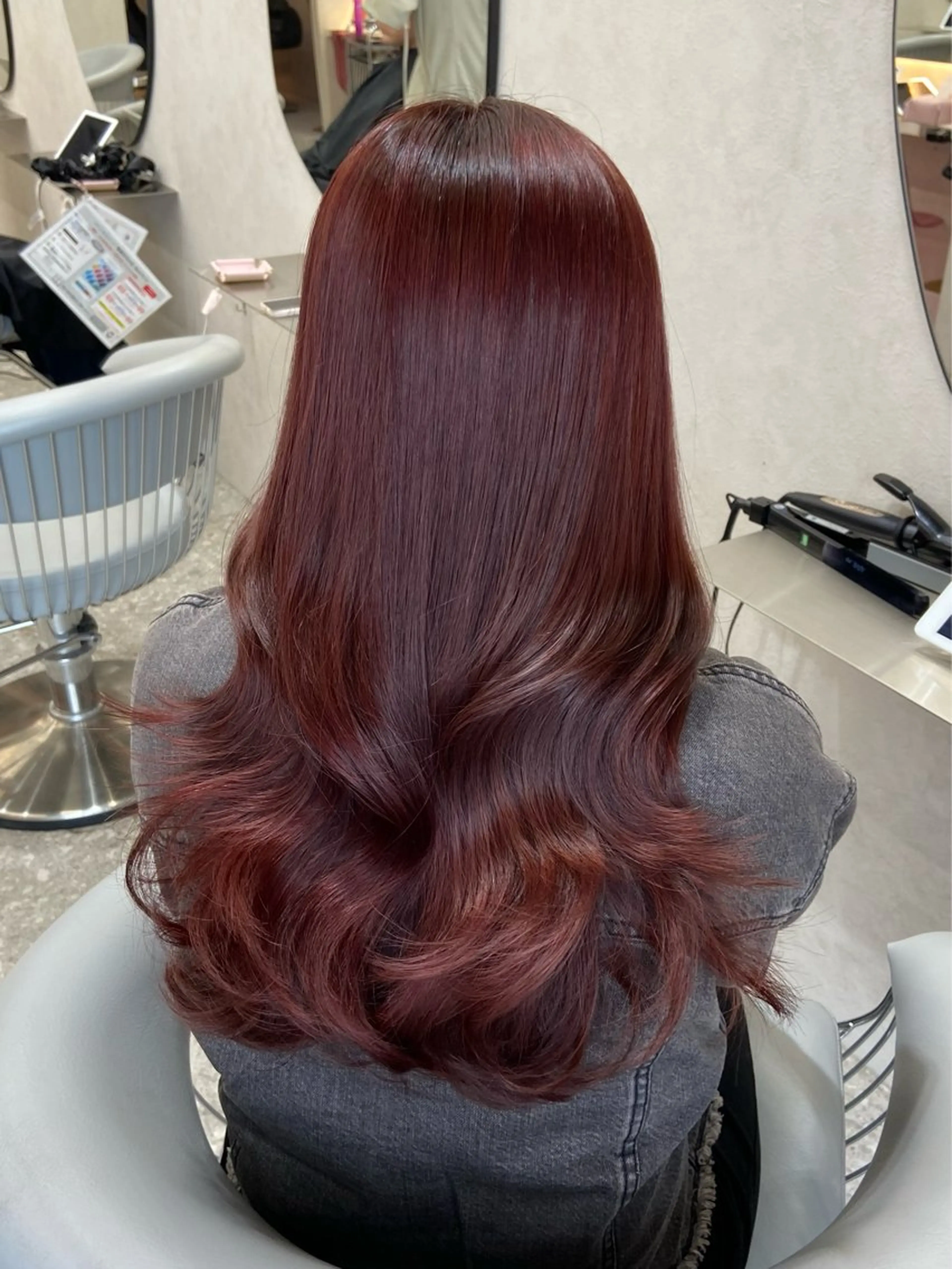 ロング カラー カット ヘアカラー トリートメント 新宿/韓国ヘア 中明度カラー/かやのヘアスタイル