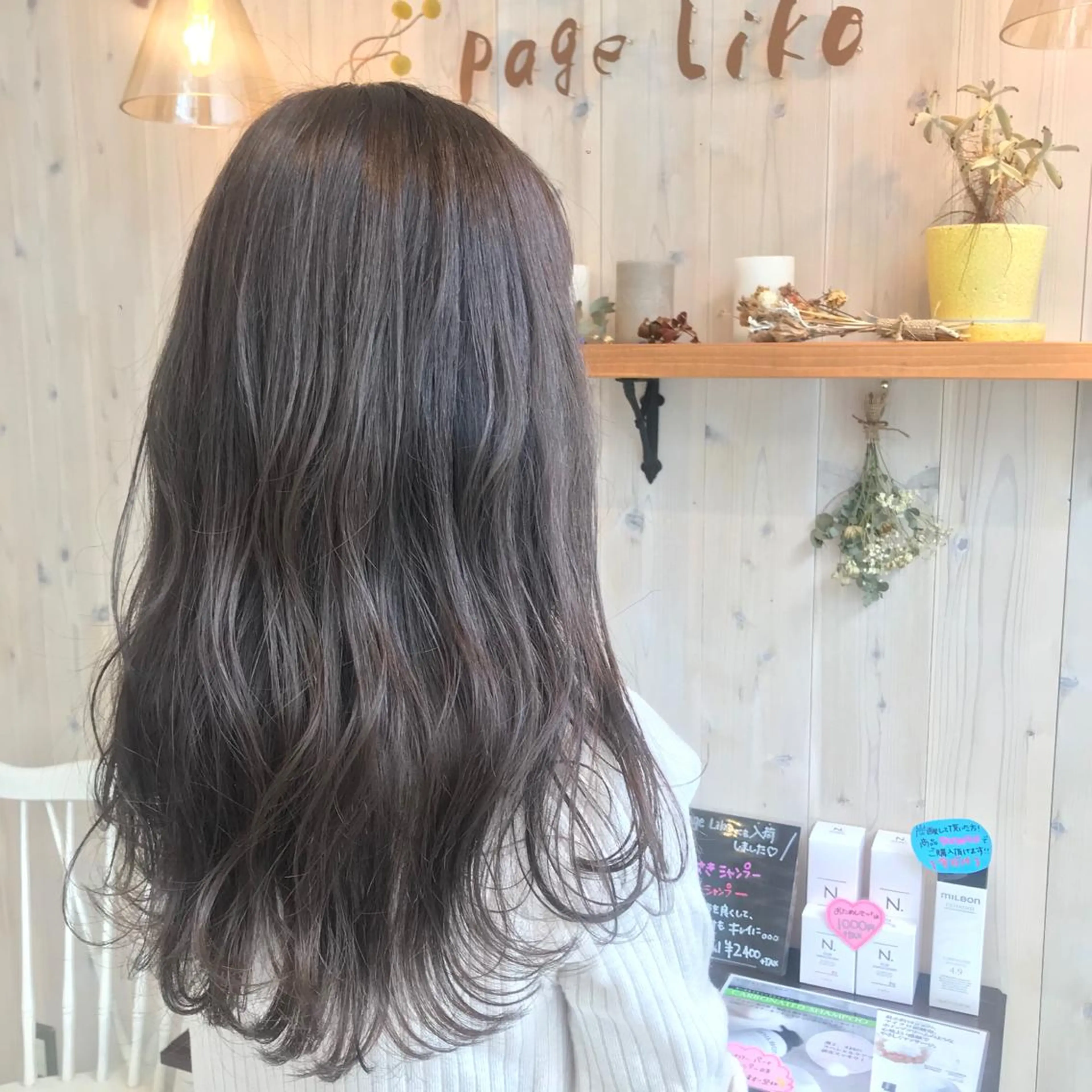 ロング カラー グレージュ パープルカラー パープルグレージュ 透明感カラー/ 寺田千雅子のヘアスタイル
